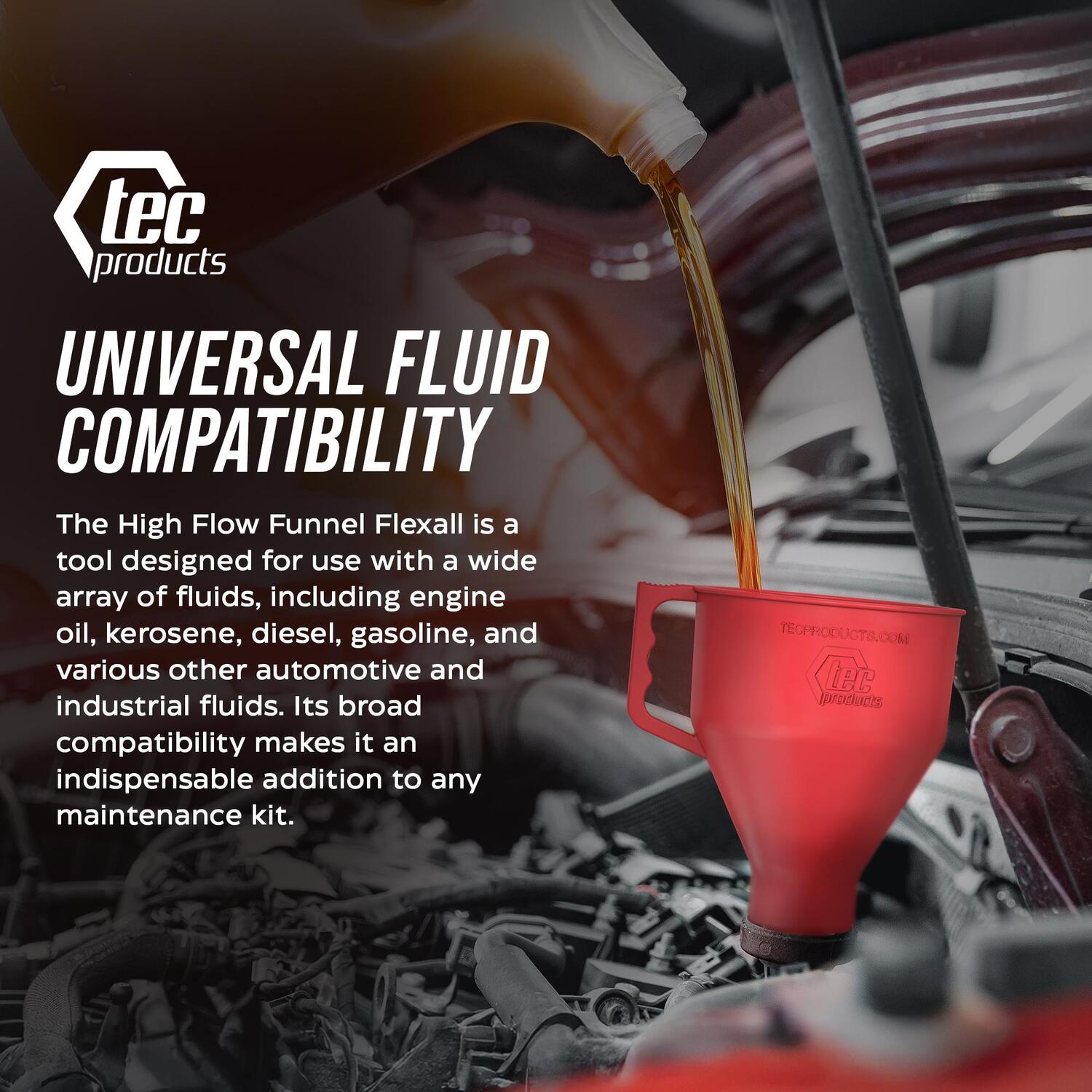 Tec Products Inc Red Small High Flow Funnel