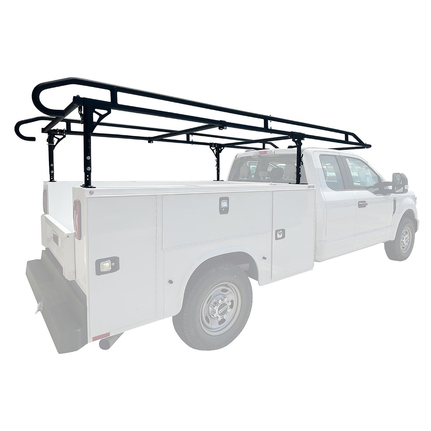 TrailFX 1000lbs Capacity Black Steel Powder Coated Multi-Fit Ladder Rack