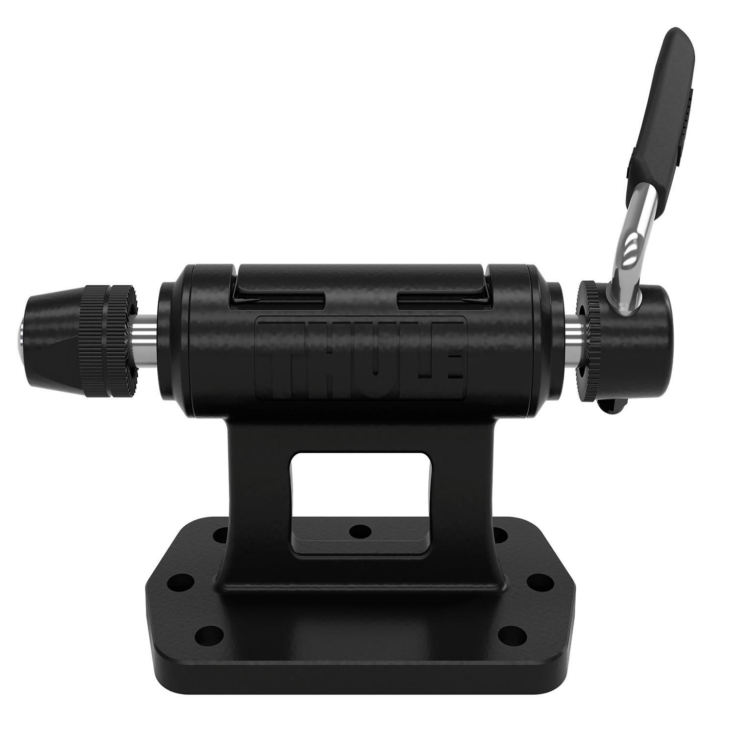 THULE Black Lockable Clamps Onto Truck Bed Rail with Locks Fork Mount