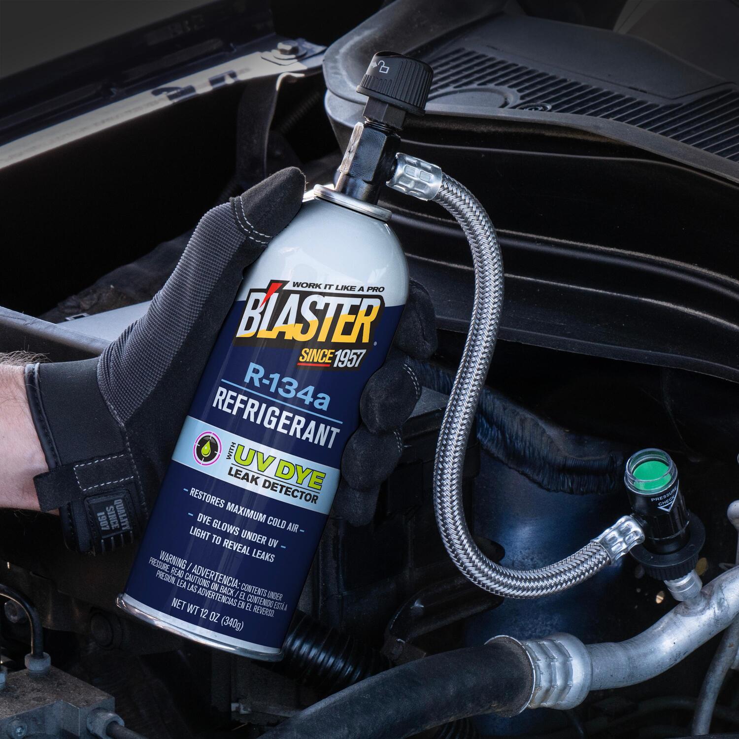 B'laster R-134a Refrigerant with UV Dye 12oz