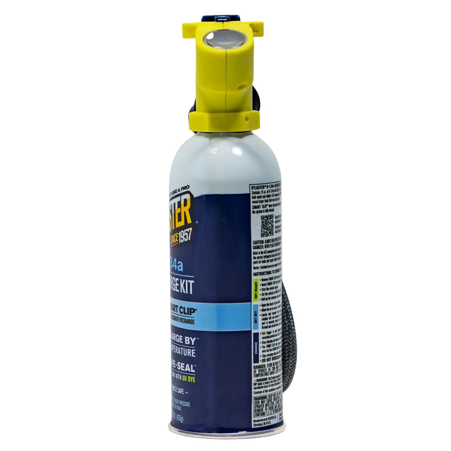 B'laster R-134a Refrigerant , Stop Leak , UV Dye with Charging Hose