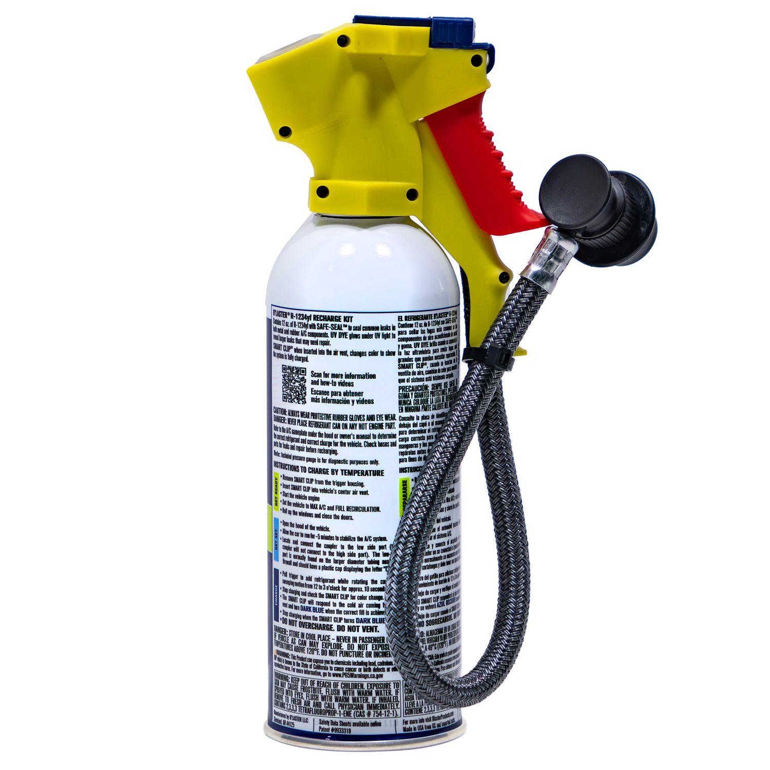 B'laster R1234yf Refrigerant Kit with Stop Leak and Charging Hose 12oz