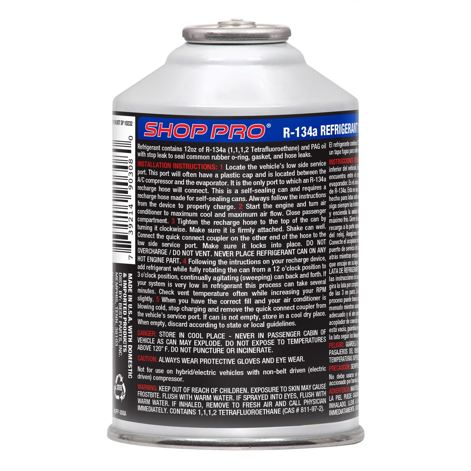 ShopPro R134a Refrigerant / Stop Leak 12oz