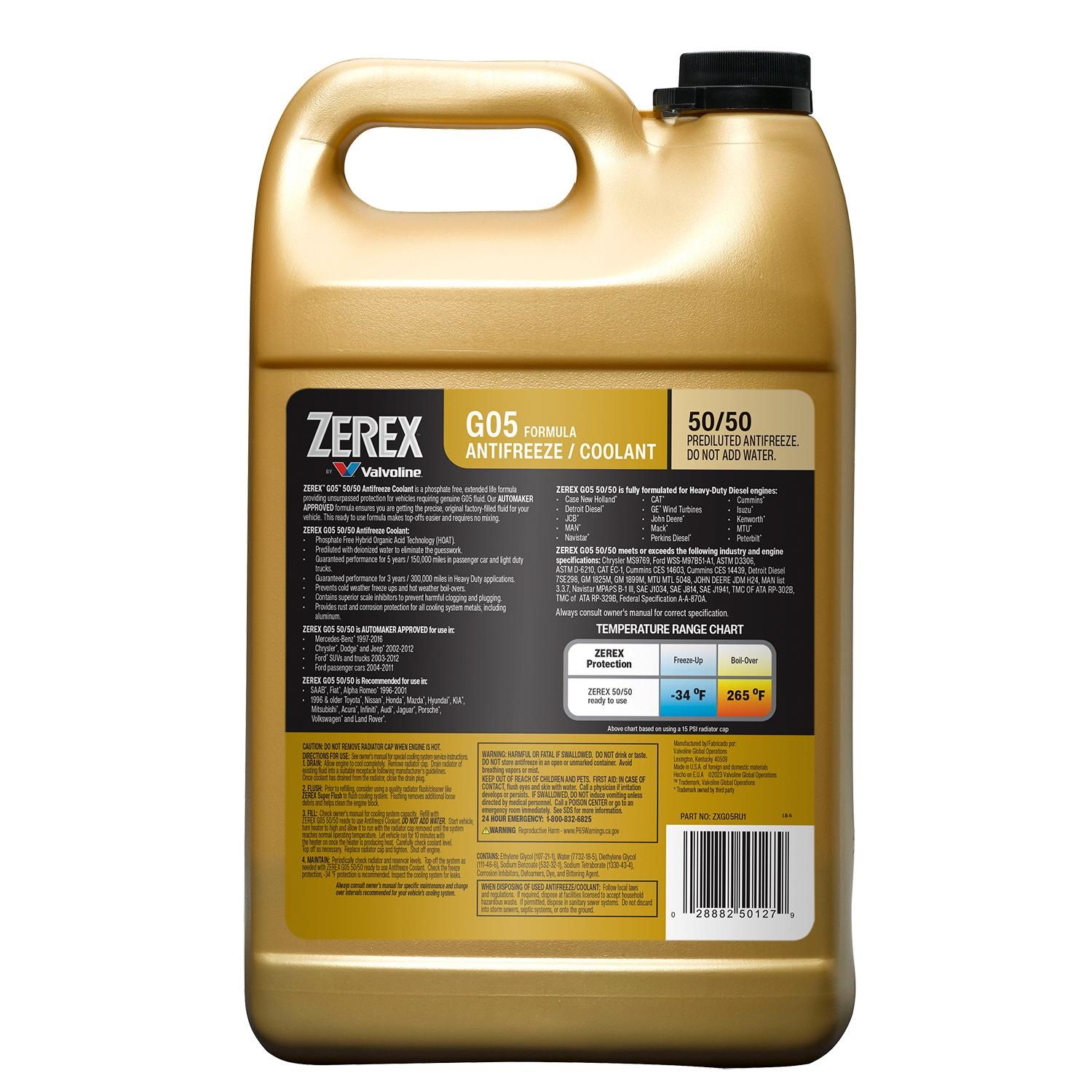 Zerex G05 Engine Coolant and Antifreeze Pre-Mixed