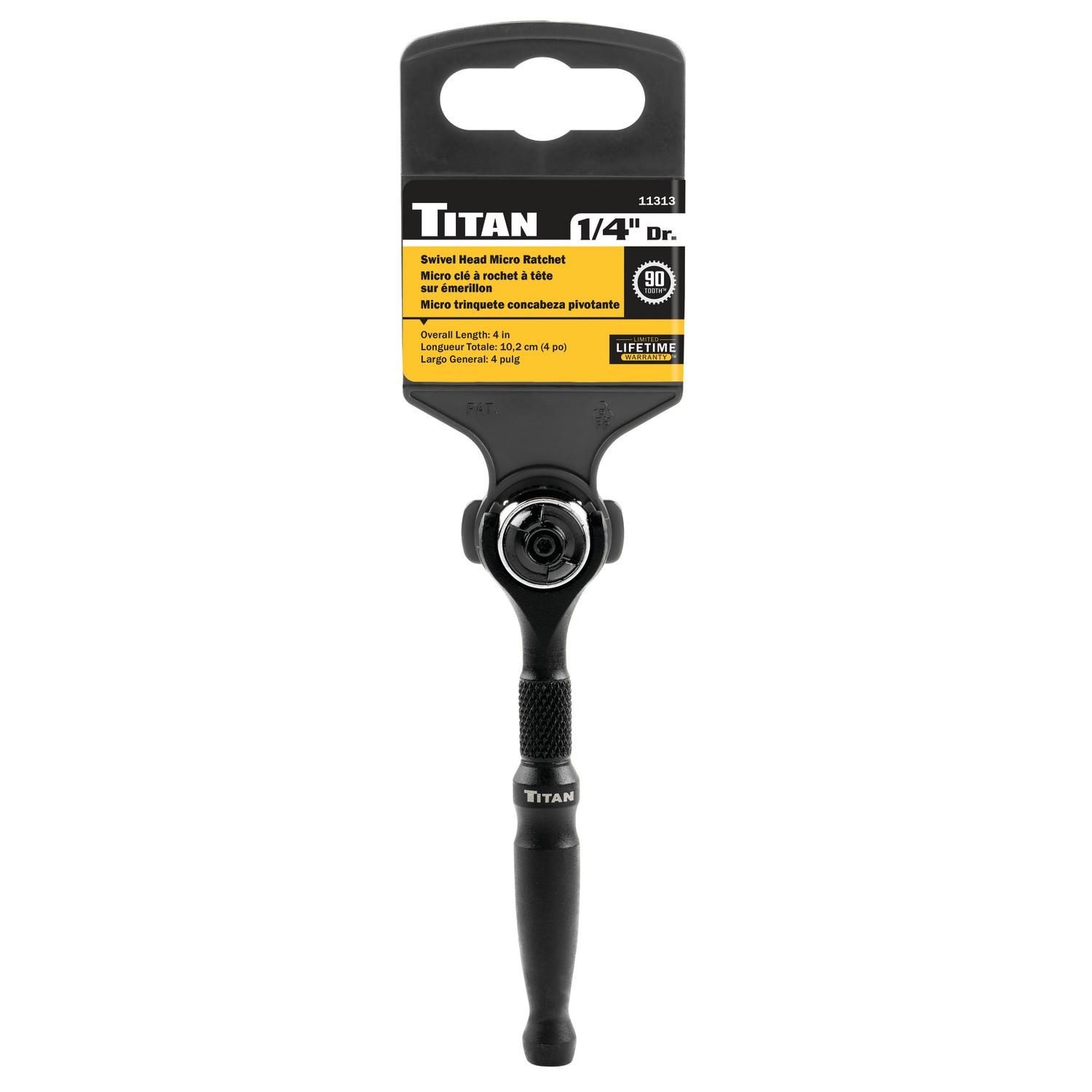 Titan 1/4in Drive Swivel Head Micro Ratchet