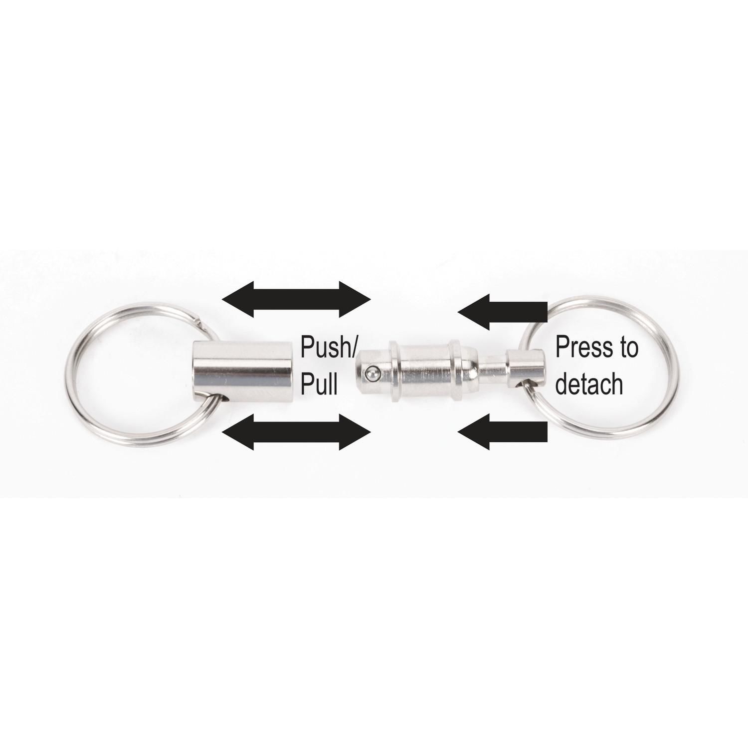 Pull-Apart Quick Release Key Ring Easy Detach Double Snap Key Chain Gift