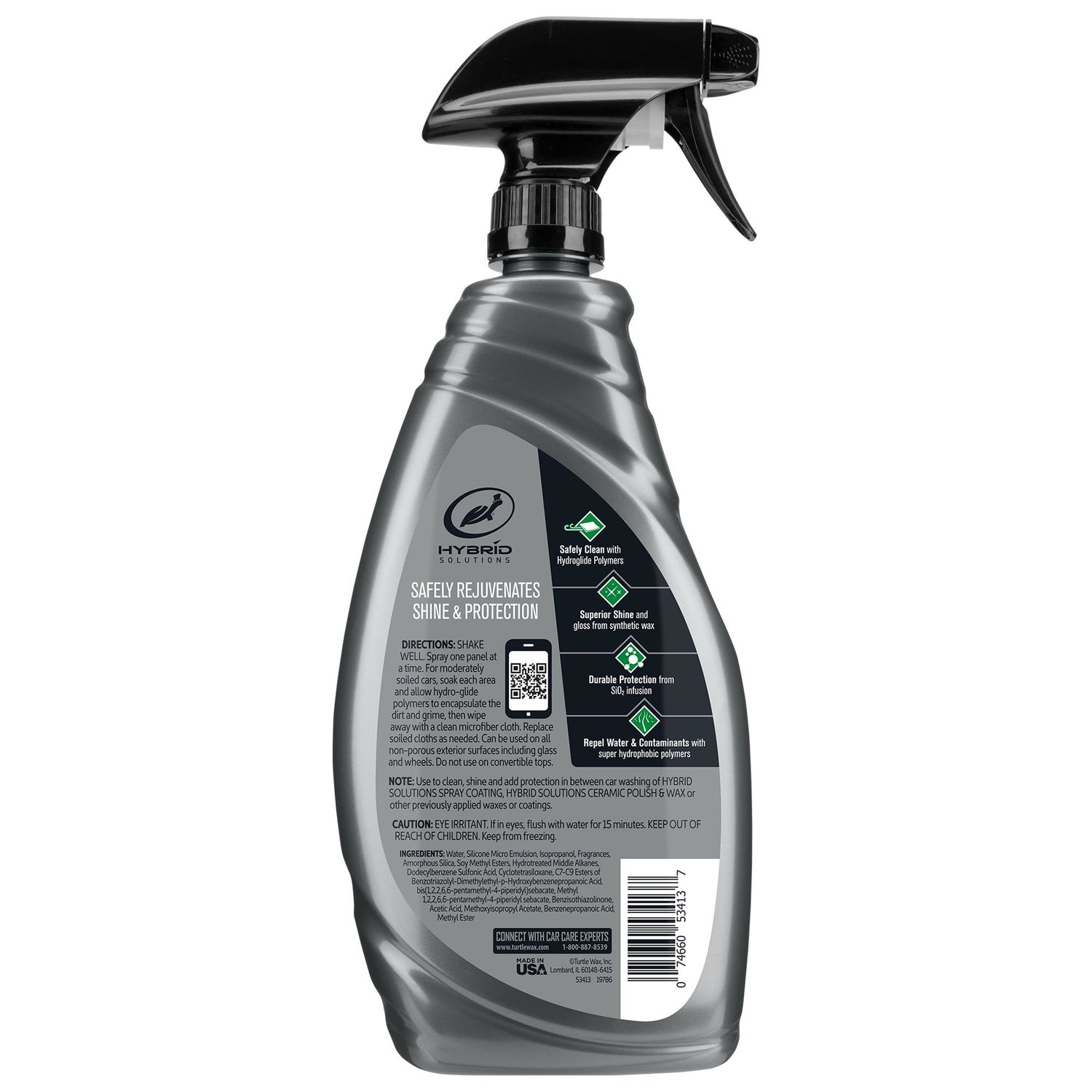 Auto Quick Detailer Turtle Wax Hybrid Solutions Ceramic 3 in 1 Detailer,  500ml - FG53592 - Pro Detailing