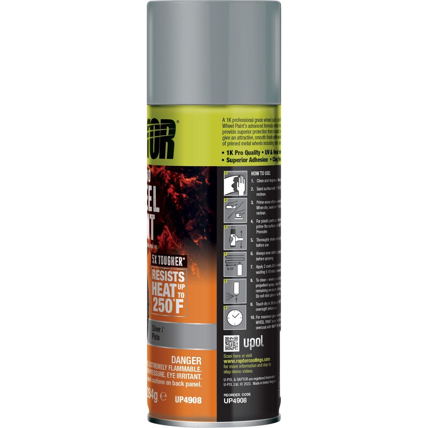 RAPTOR Silver High Temp Wheel Paint