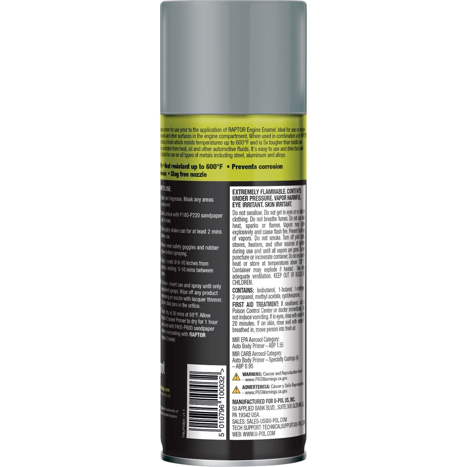 Raptor Gray High Temp Engine Enamel Primer