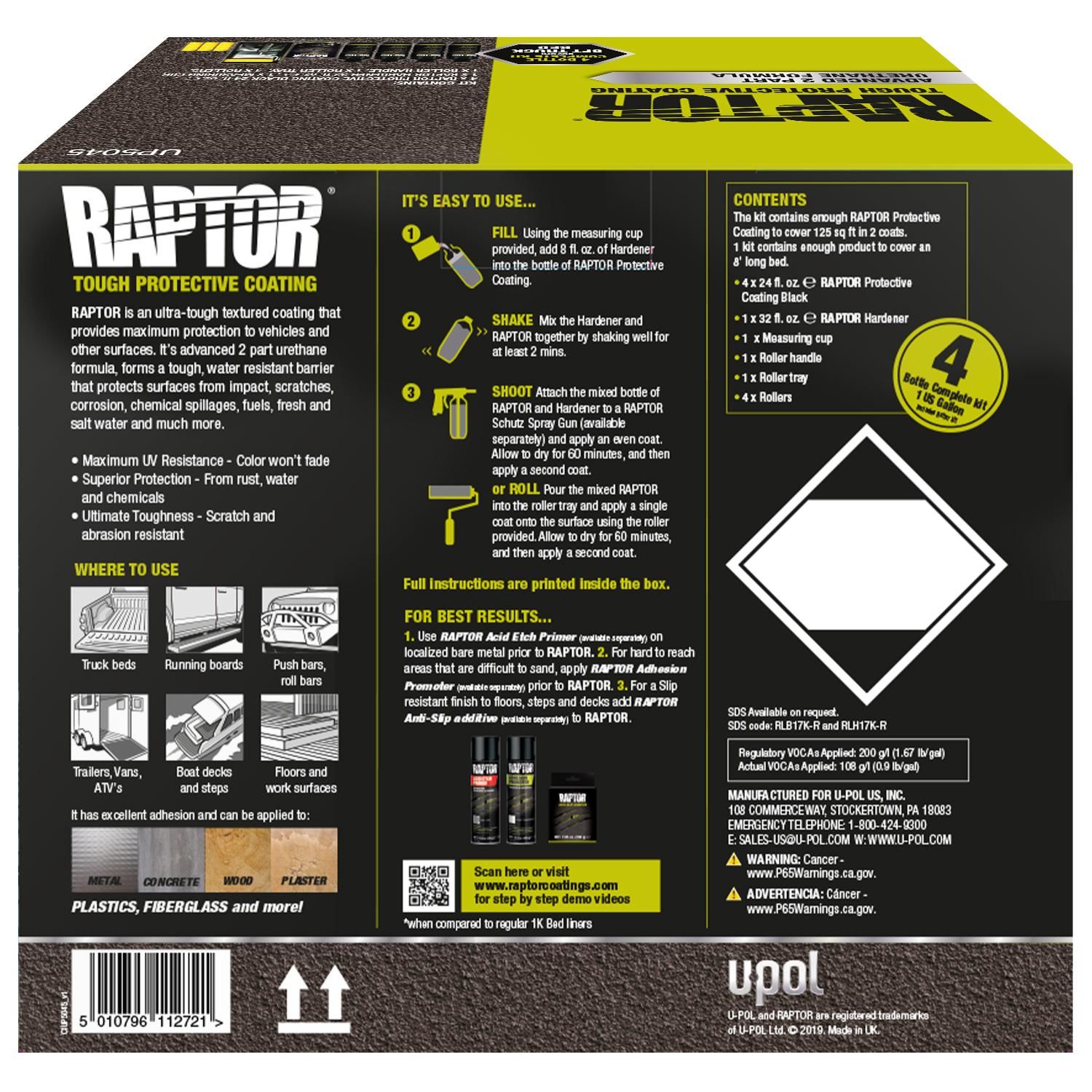 PINTURA RAPTOR BOX 4L BLACK