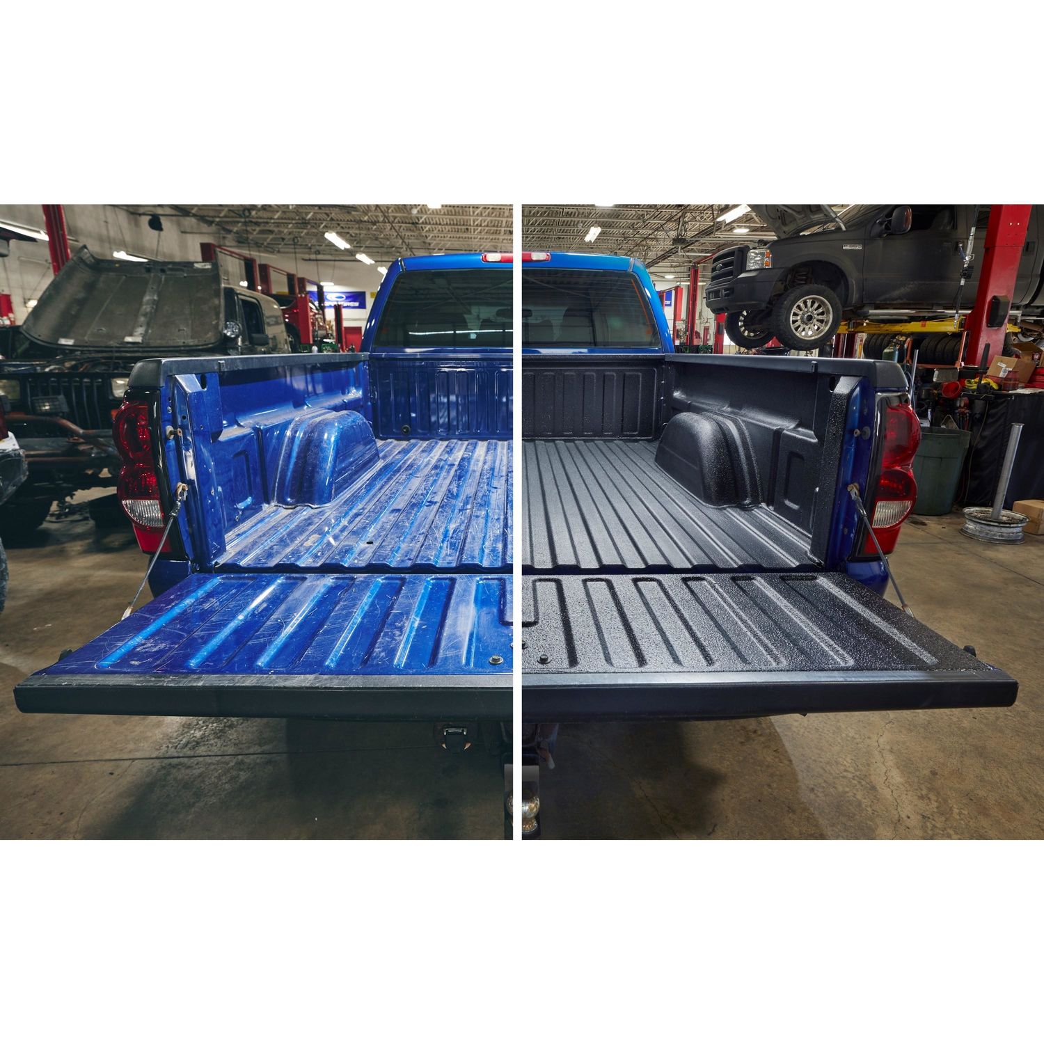 Custom Coat Blue Metallic 1 Liter Urethane Spray-On Truck Bed Liner Kit