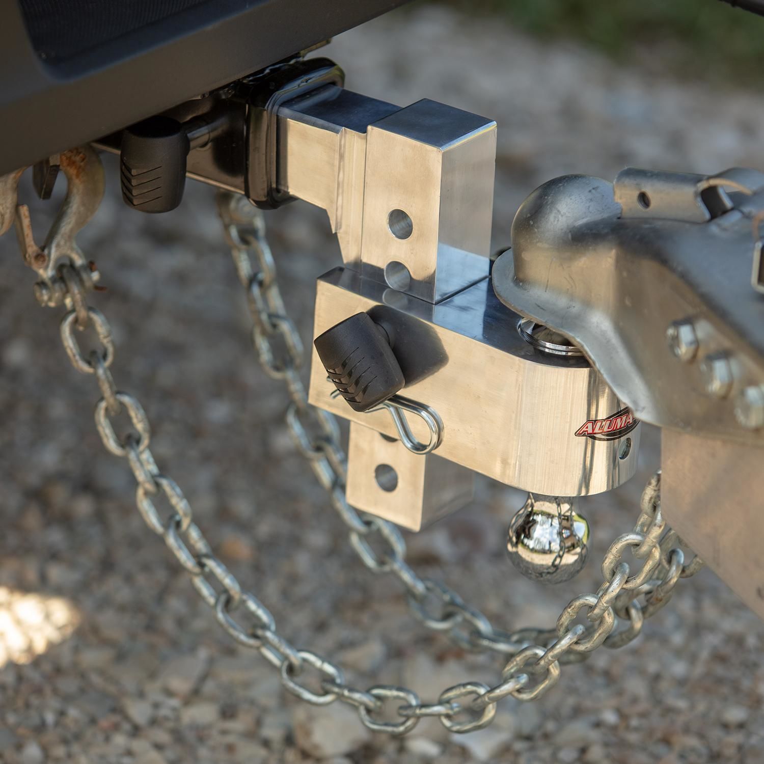 Aluma-Tow 6in Drop Aluminum Adjustable Ball Mount Includes 2 Locks And ...