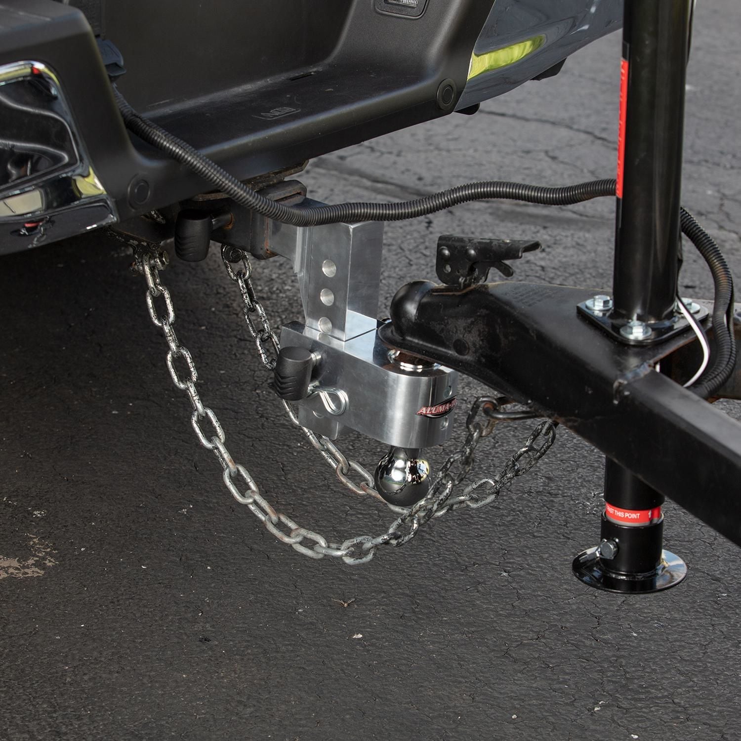 Aluma-Tow 6in Drop Aluminum Adjustable Ball Mount Includes 2 Locks And ...