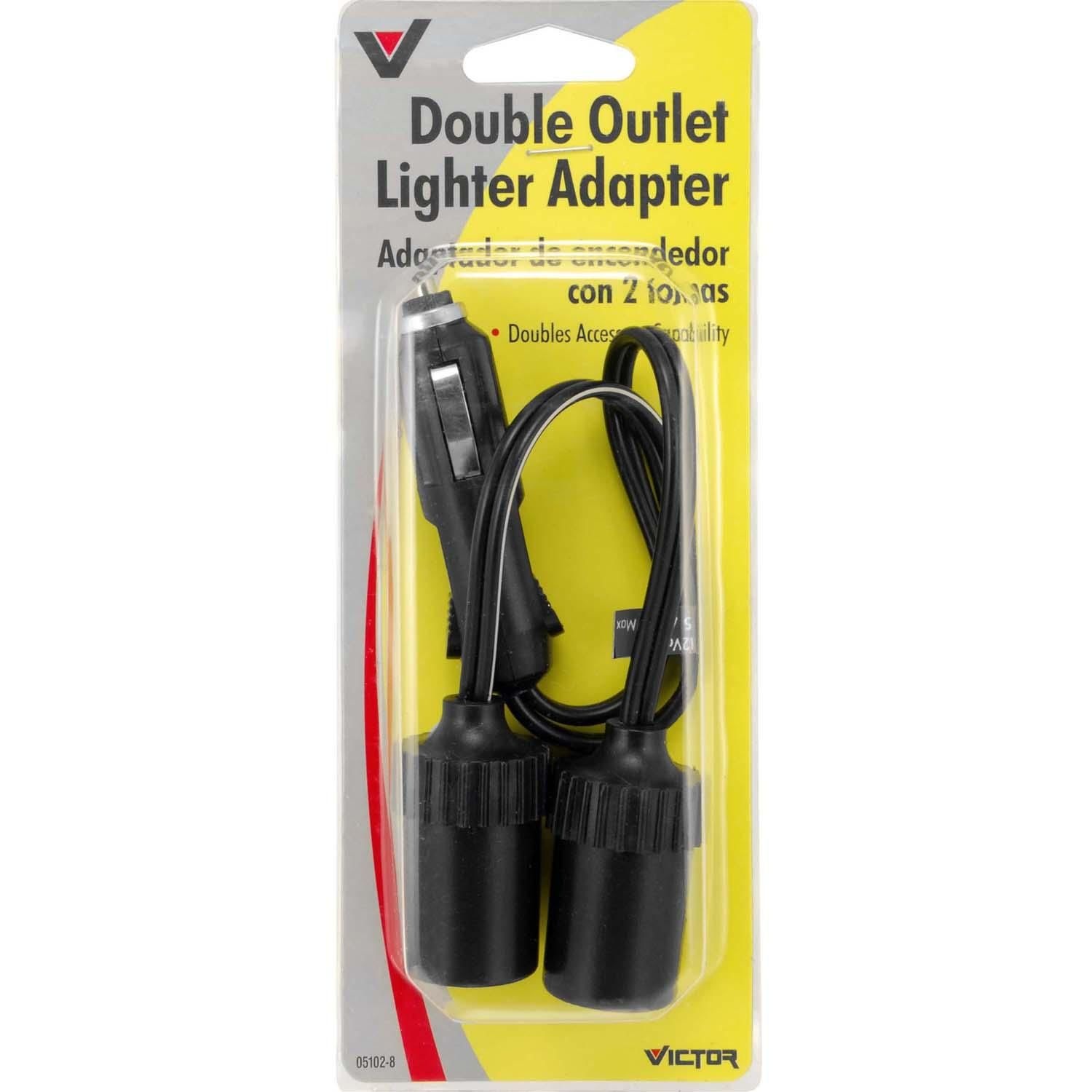 Victor Products 12 Volt Dual Outlet Lighter Adapter