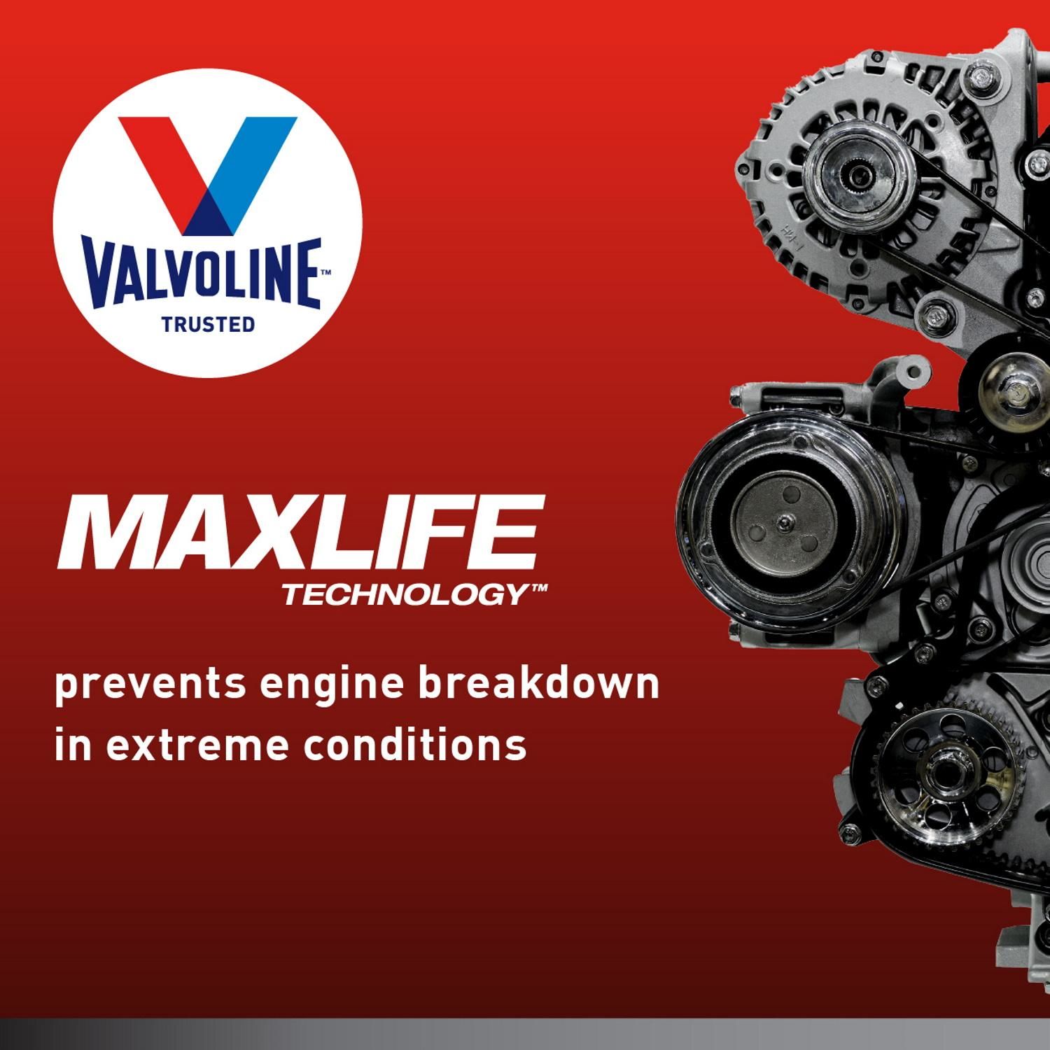 Valvoline High Mileage Full Synthetic Engine Oil 5W-30 5 Quart
