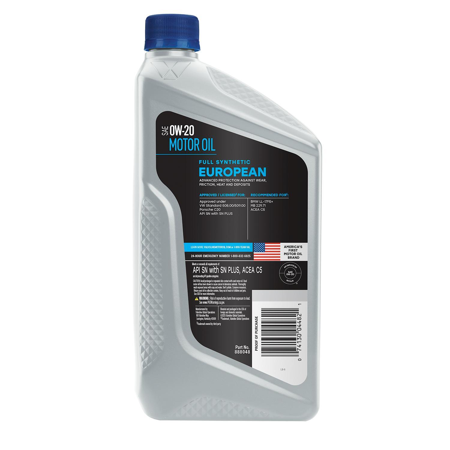 Valvoline Extended Protection Full Synthetic Motor Oil 0W-20 - 6-Quart Case, 10x Stronger Against Oil Breakdown - View #5