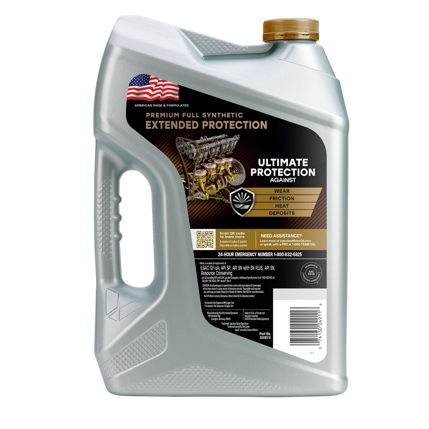 Valvoline Full Synthetic Engine Oil 0W-20 5 Quart