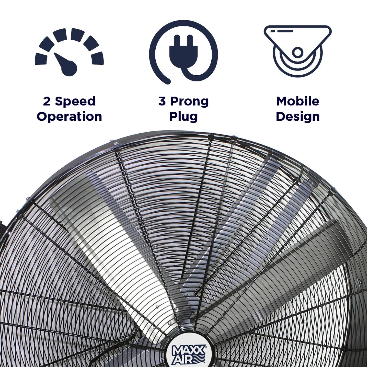 Ventamatic 48in Maxx Air Pro Flex 2Speed Belt Drive Drum Fan