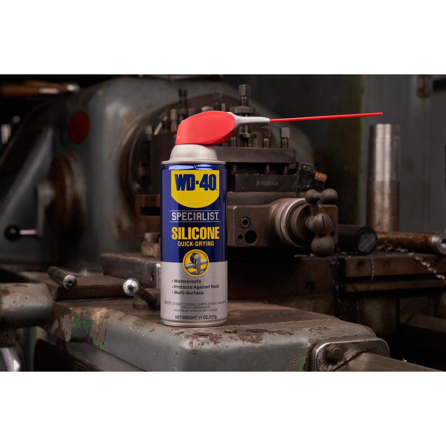 WD-40 Specialist Silicone Quick-Drying Lubricant with Smart Straw Spray  11-oz - Ultimate Lubrication, Long-lasting, Safe for Metal, Rubber, Vinyl,  Plastic in the Hardware Lubricants department at