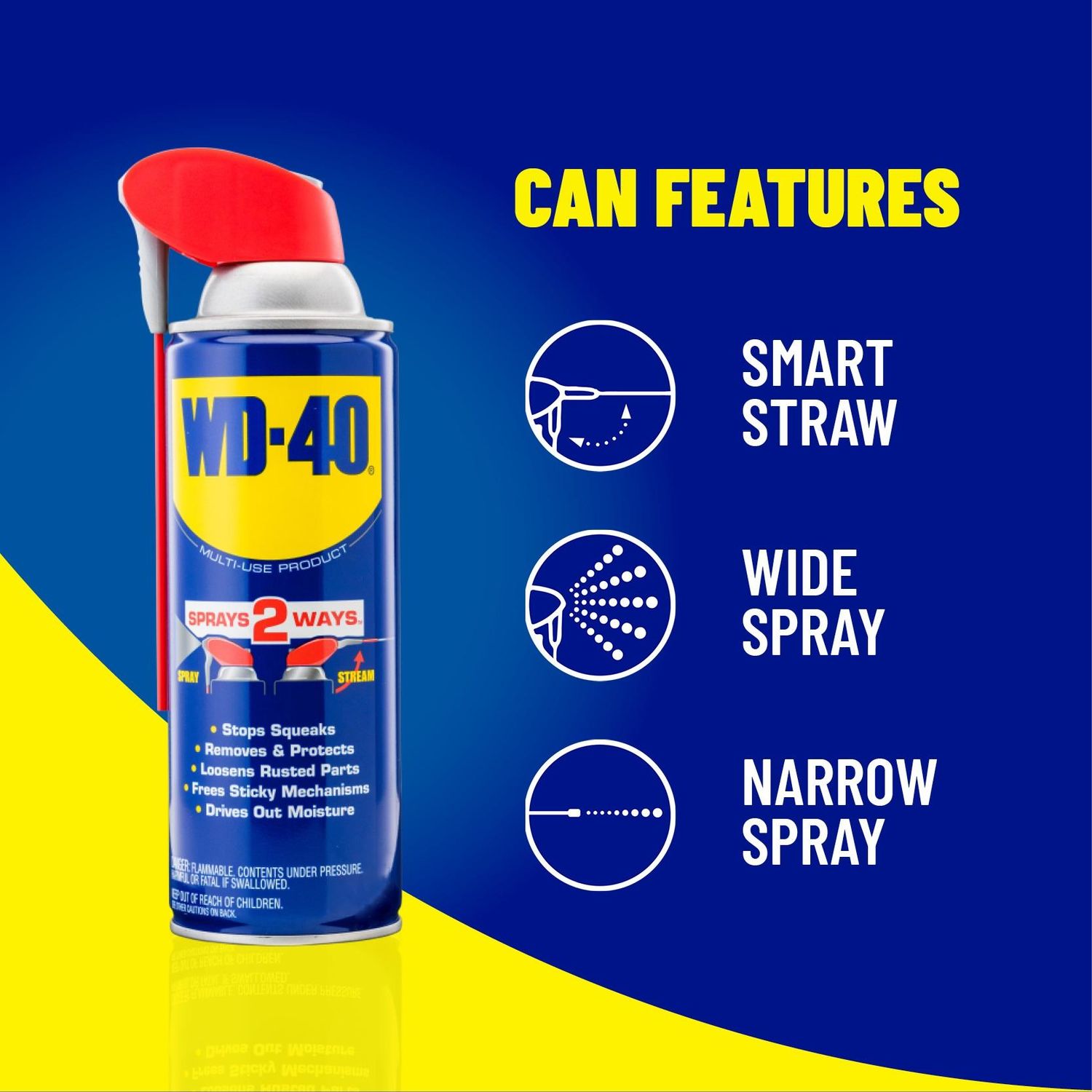 WD-40 Multi-Use Product Sprays 2 Ways with Smart Straw 8oz