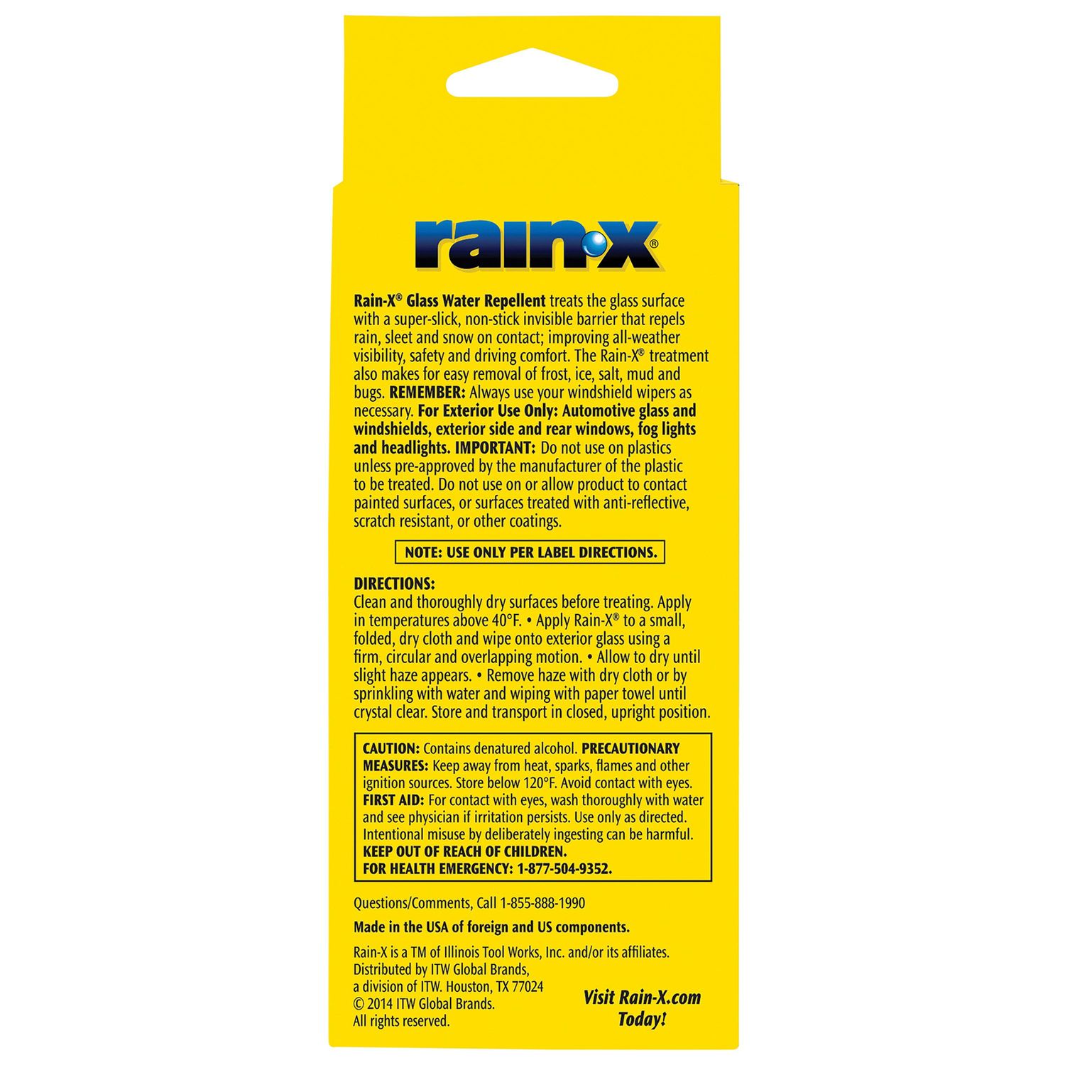 Rain-X 620036 Water Repellent Plastic Treatment - 12 fl. oz.