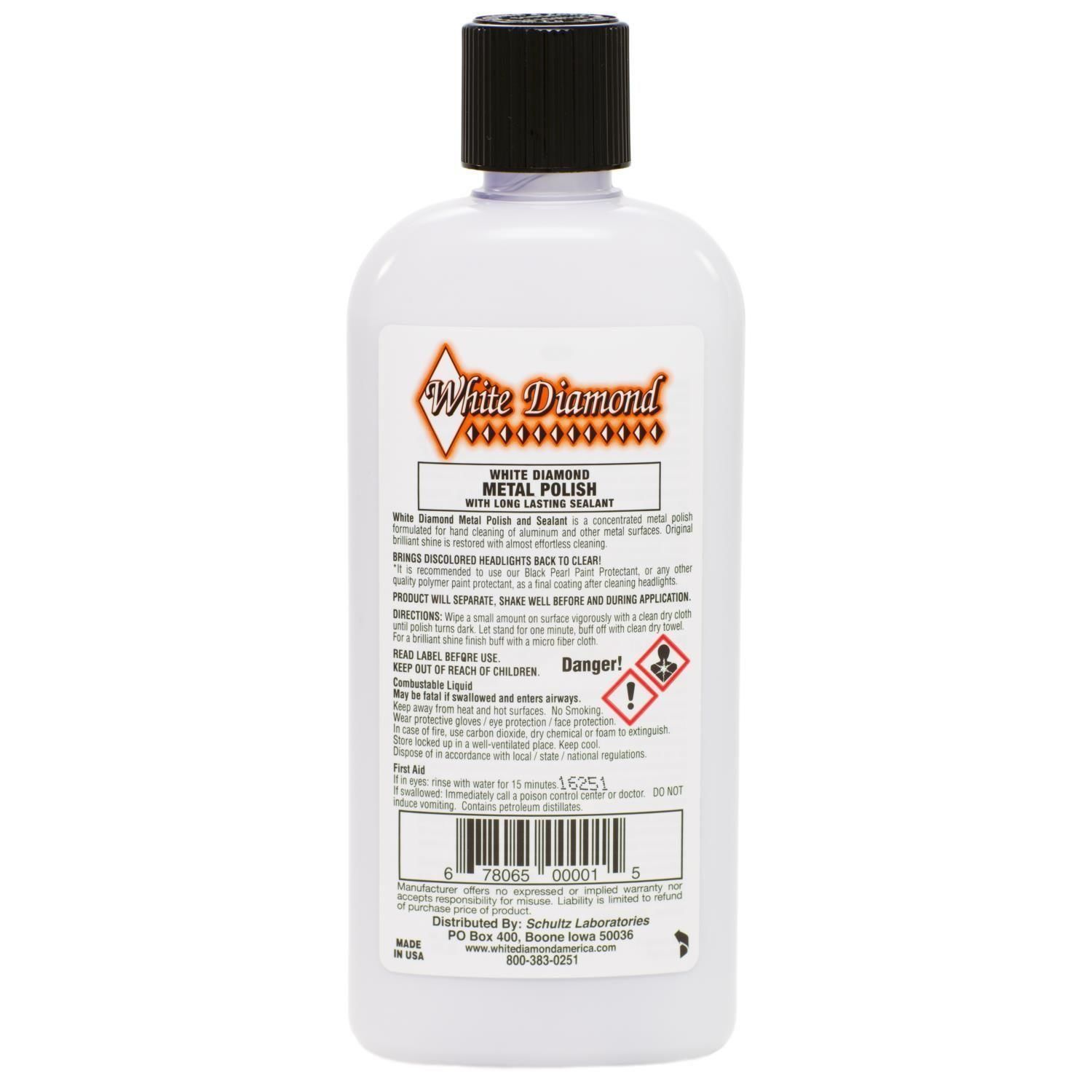 White Diamond Metal Polish & Sealant (12 oz. btl., Case of 12) - Highway  Shine Company