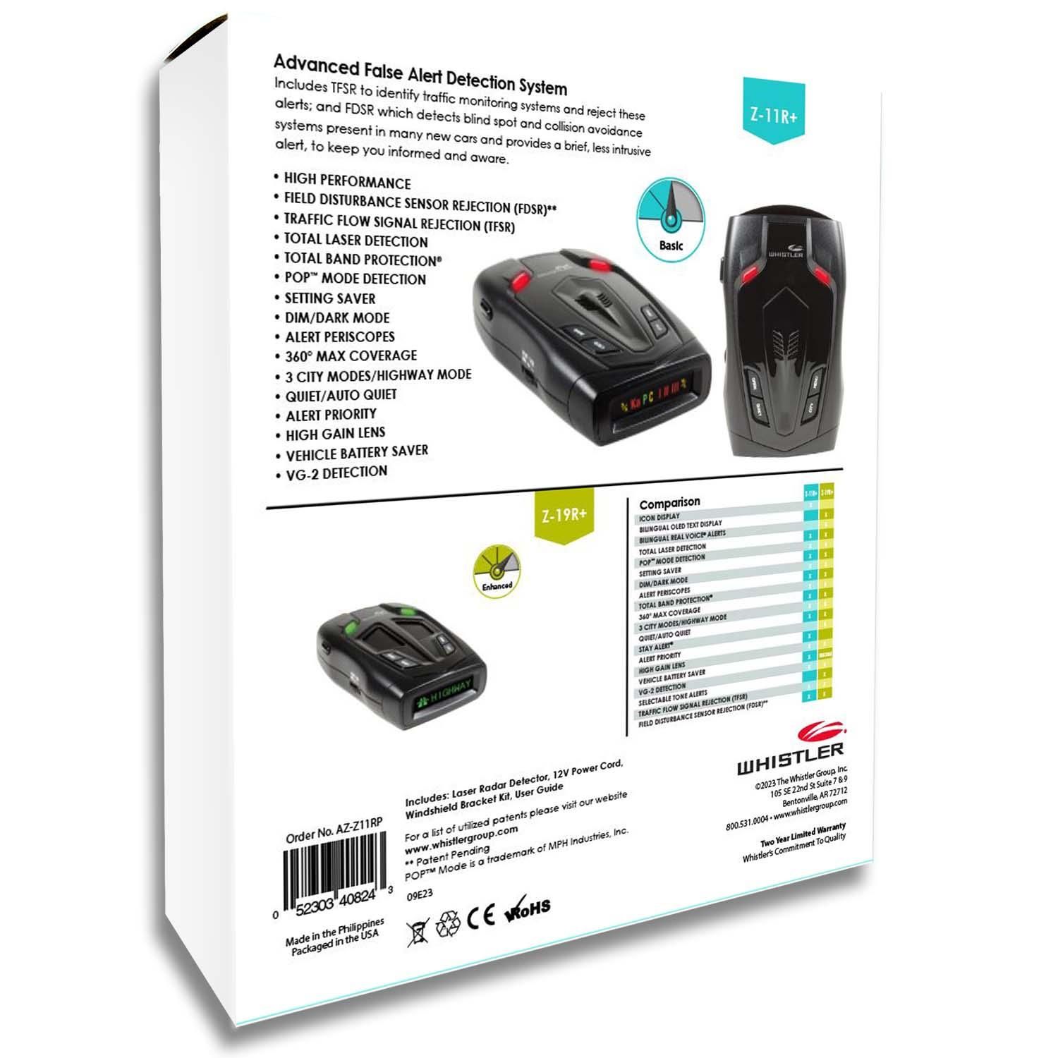 Whistler Z11R Radar Detector