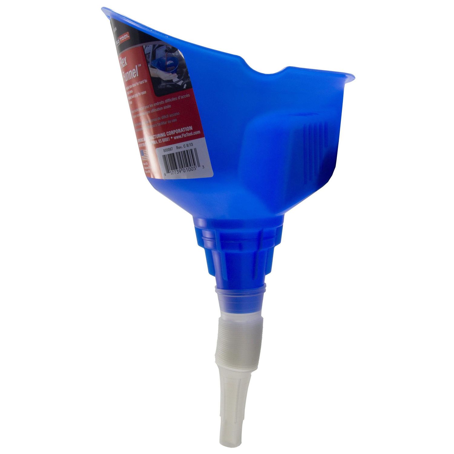 Automotive Funnel FloTool Flex Funnel - Blue Flexible Spout For Hard-to ...