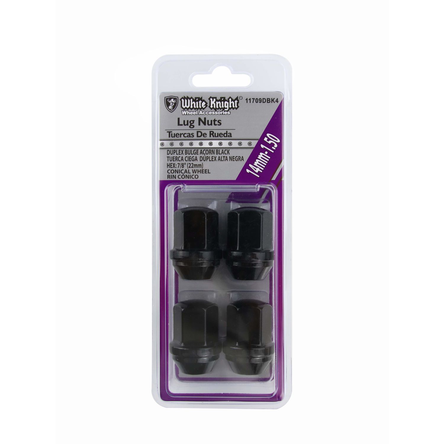 White Knight Wheel Nut 4 Piece 11709DBK4