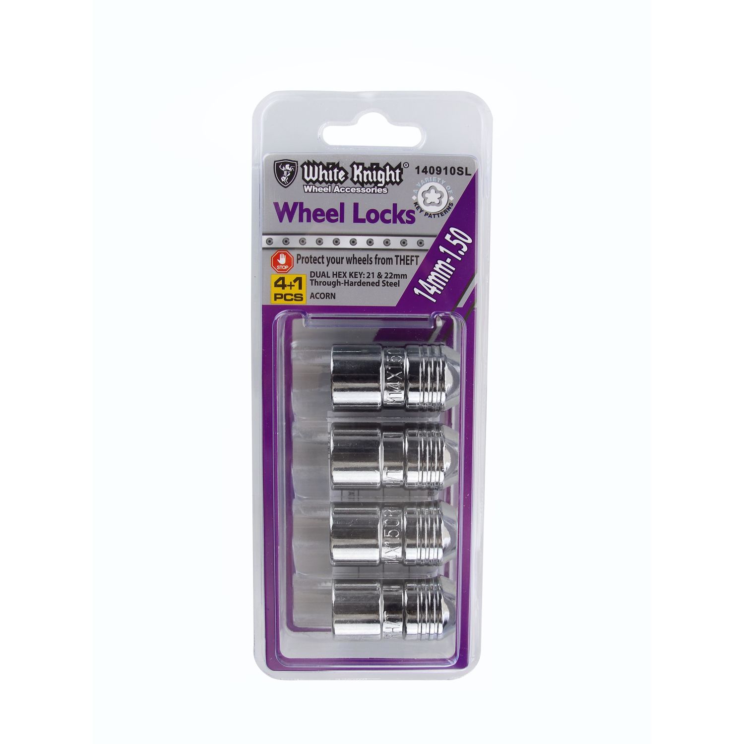 White Knight Wheel Lock Key Locking Lug Nuts