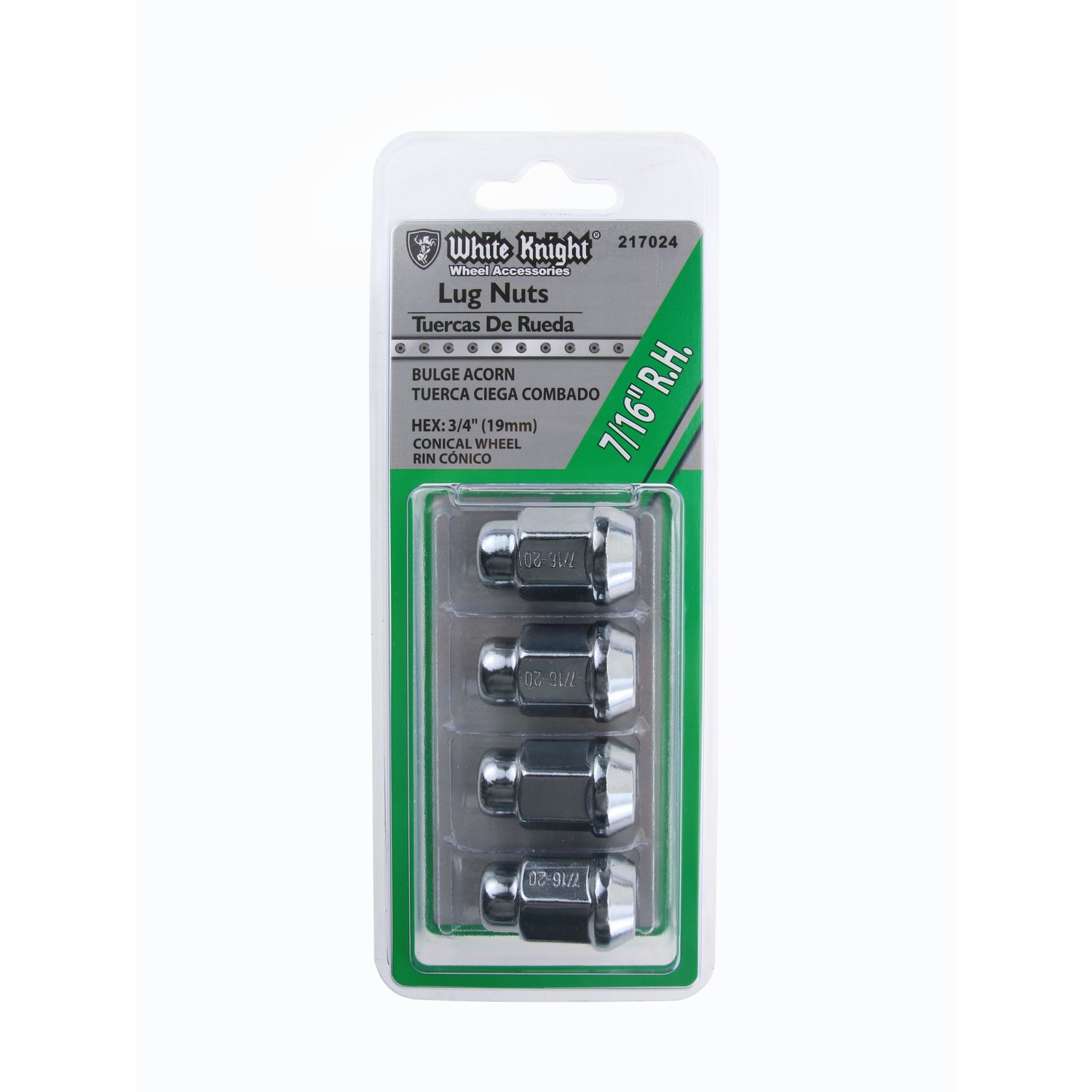Y♡☞ White Knight Wheel Nut 4 Piece 217024