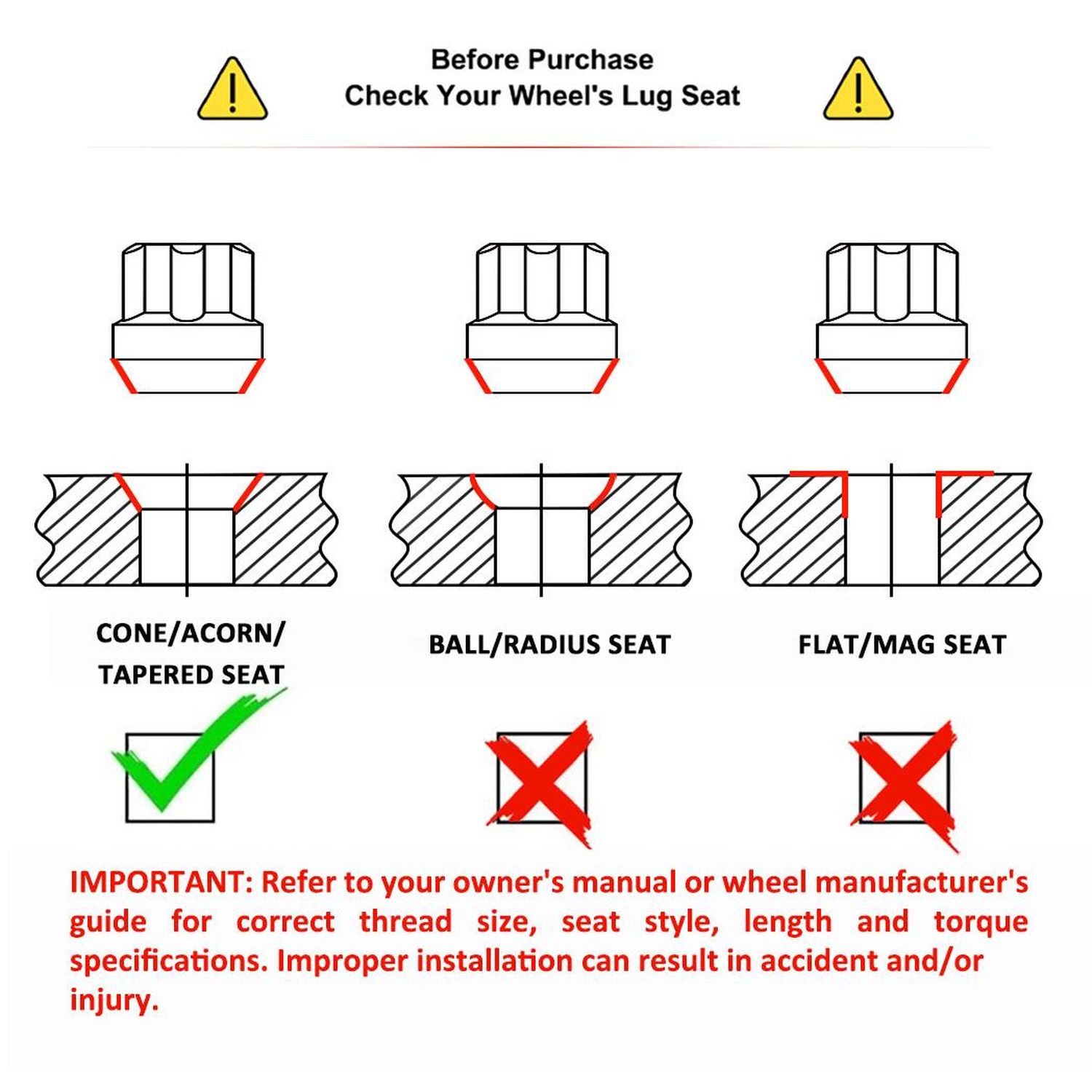 White Knight Wheel Lock Set 241705