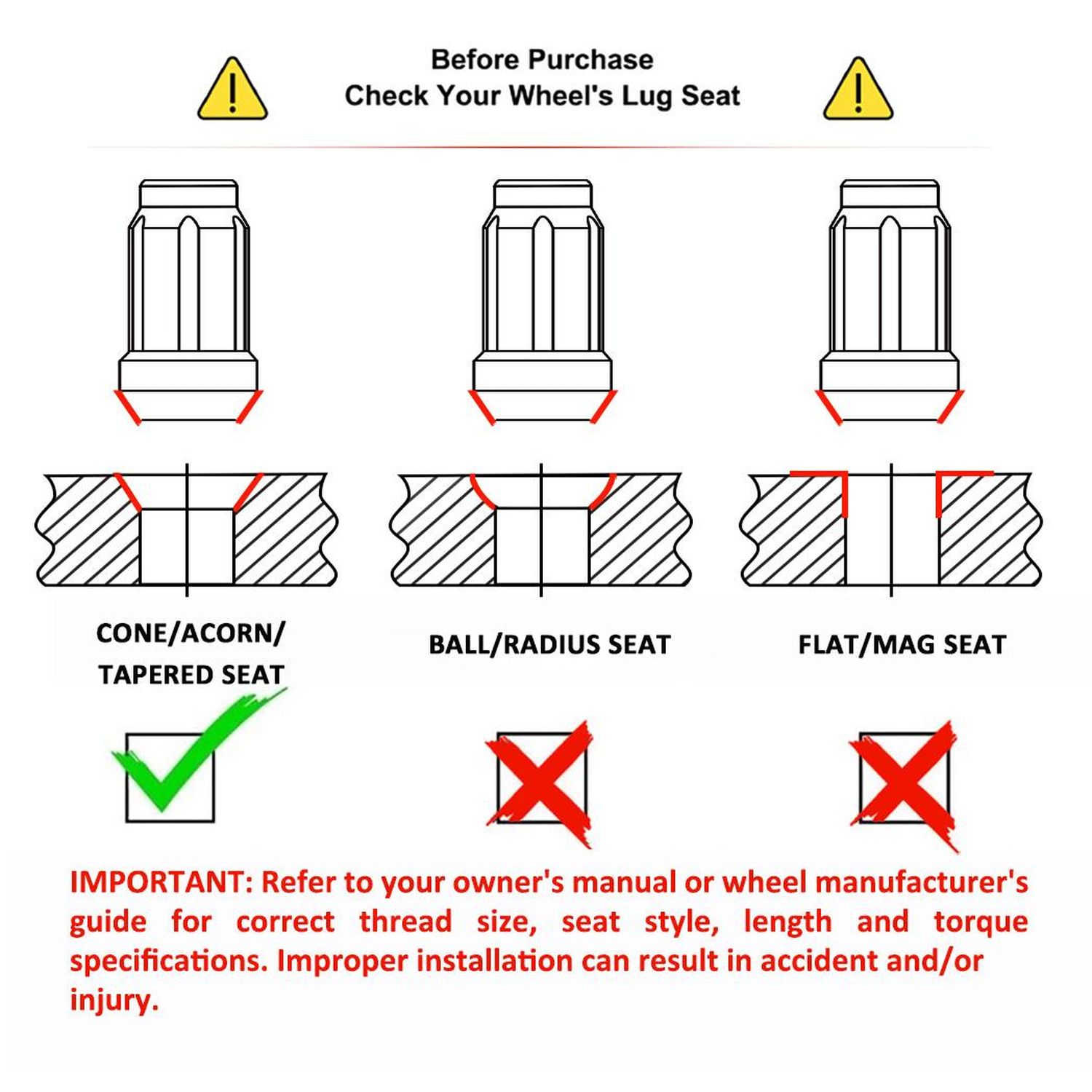 のな White Knight Wheel Nut 20 Piece 763807