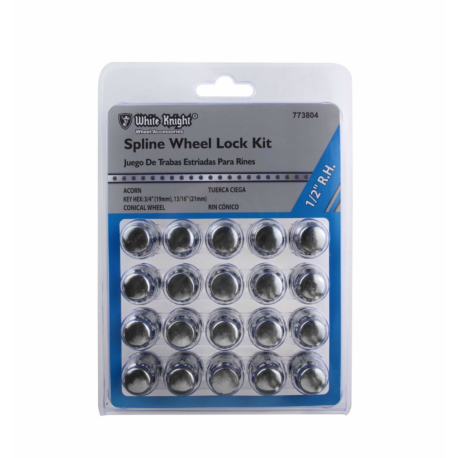 Yナッツ White Knight Wheel Nut 20 Piece 773804