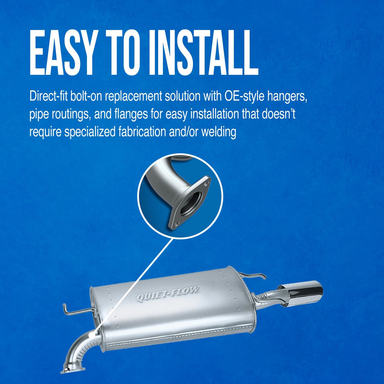 Walker Exhaust Quiet-Flow SS 2 Bolt Welded Flange Tip 1 3