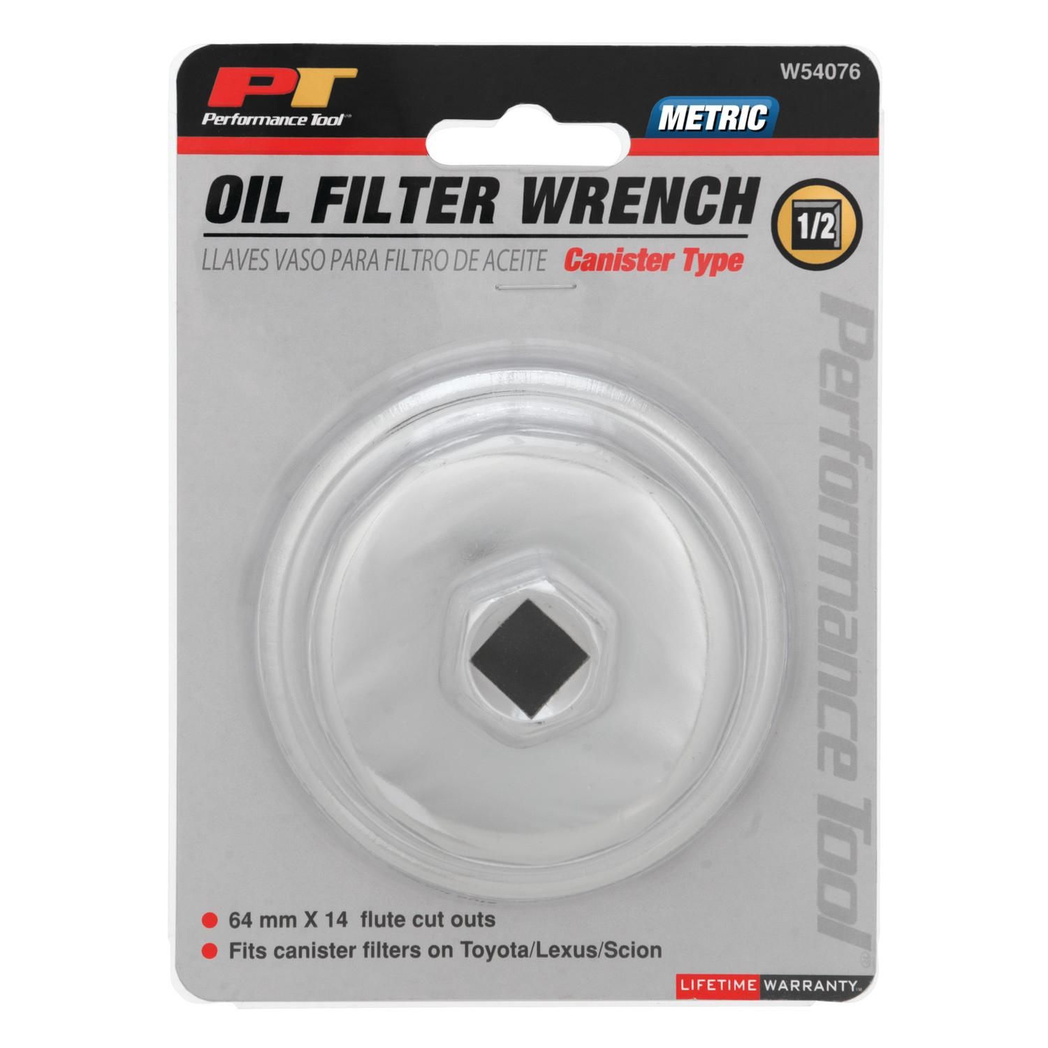 Performance Tool Oil Filter Wrench W54076