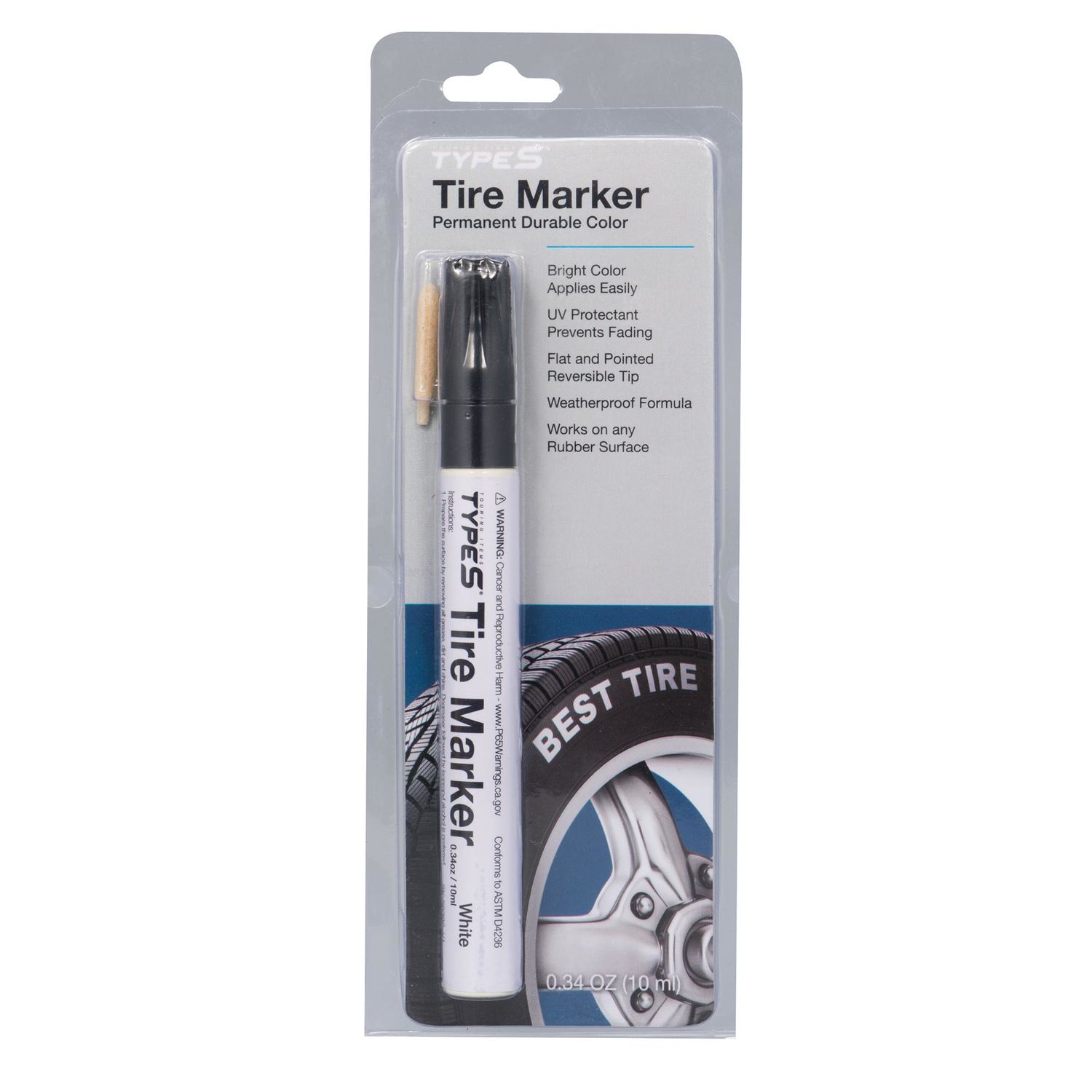 Type S Accessories White Tire Marker at AutoZone