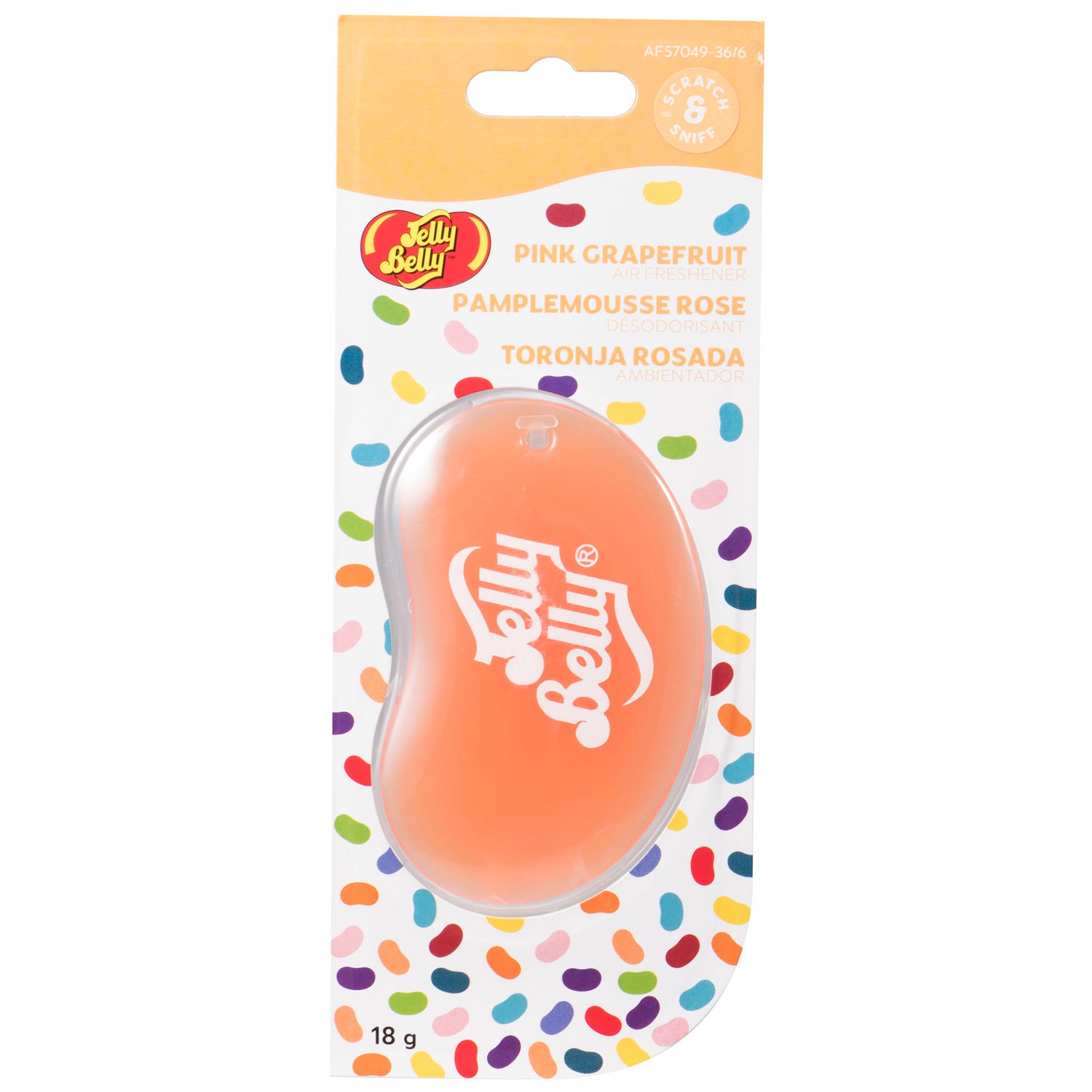 Jelly Belly Pink Grapefruit Scent Hanging Air Freshener