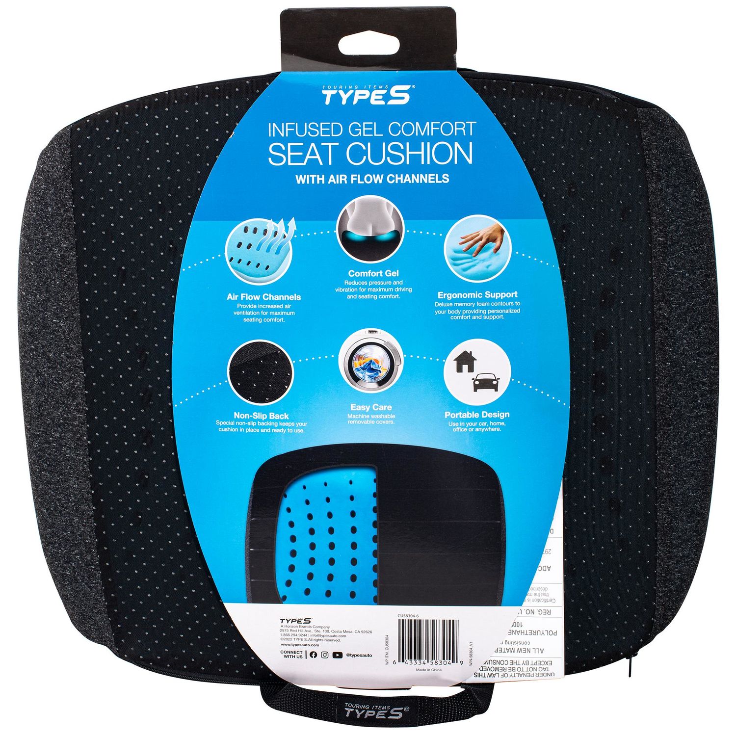 TYPE S Go Seat Cushion with Comfort Foam