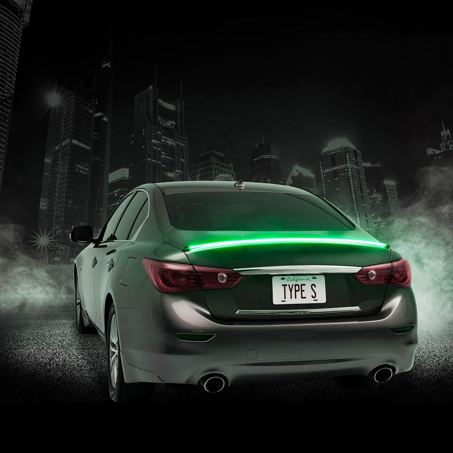 Type S Multi Color Universal Tail Light Spoiler Kit