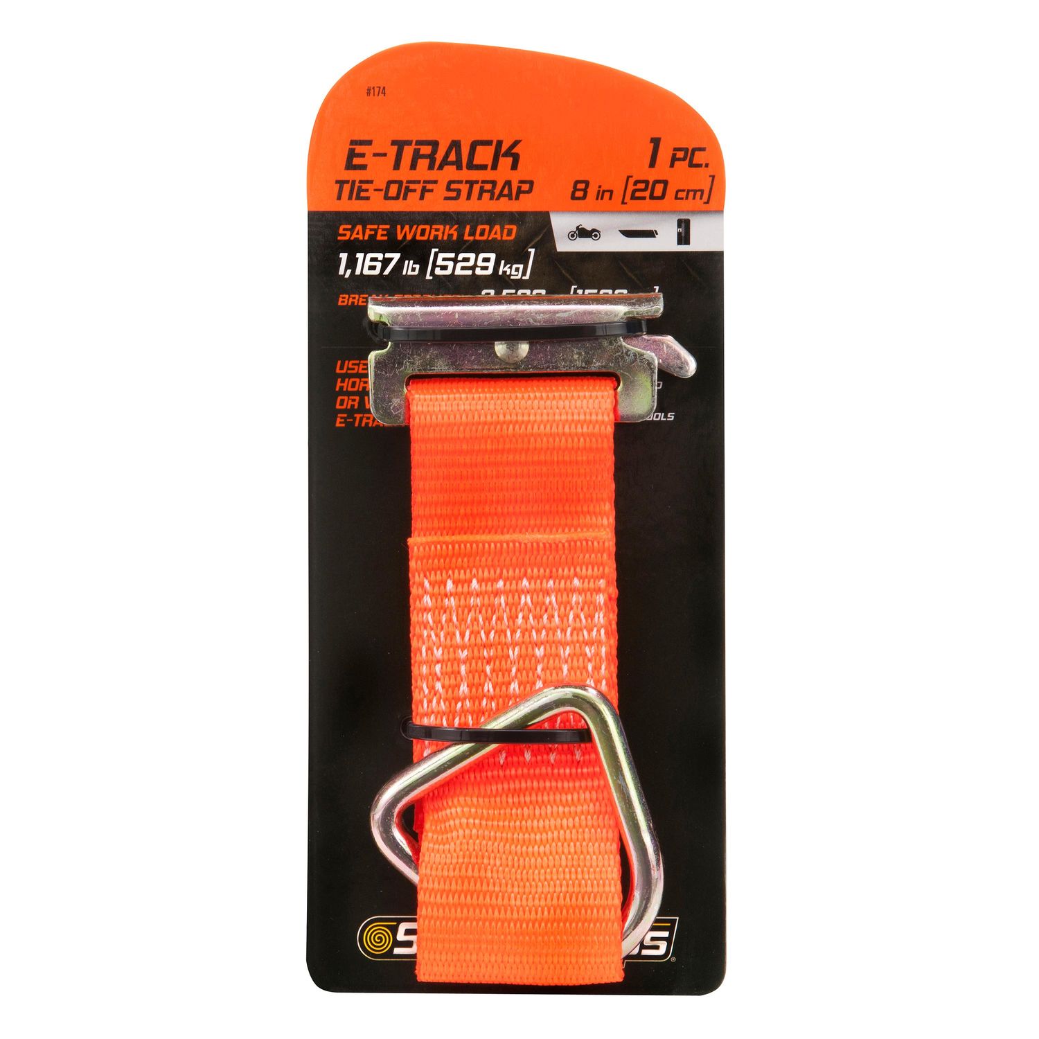 SmartStraps 8in 3,500lbs Tie Off Strap