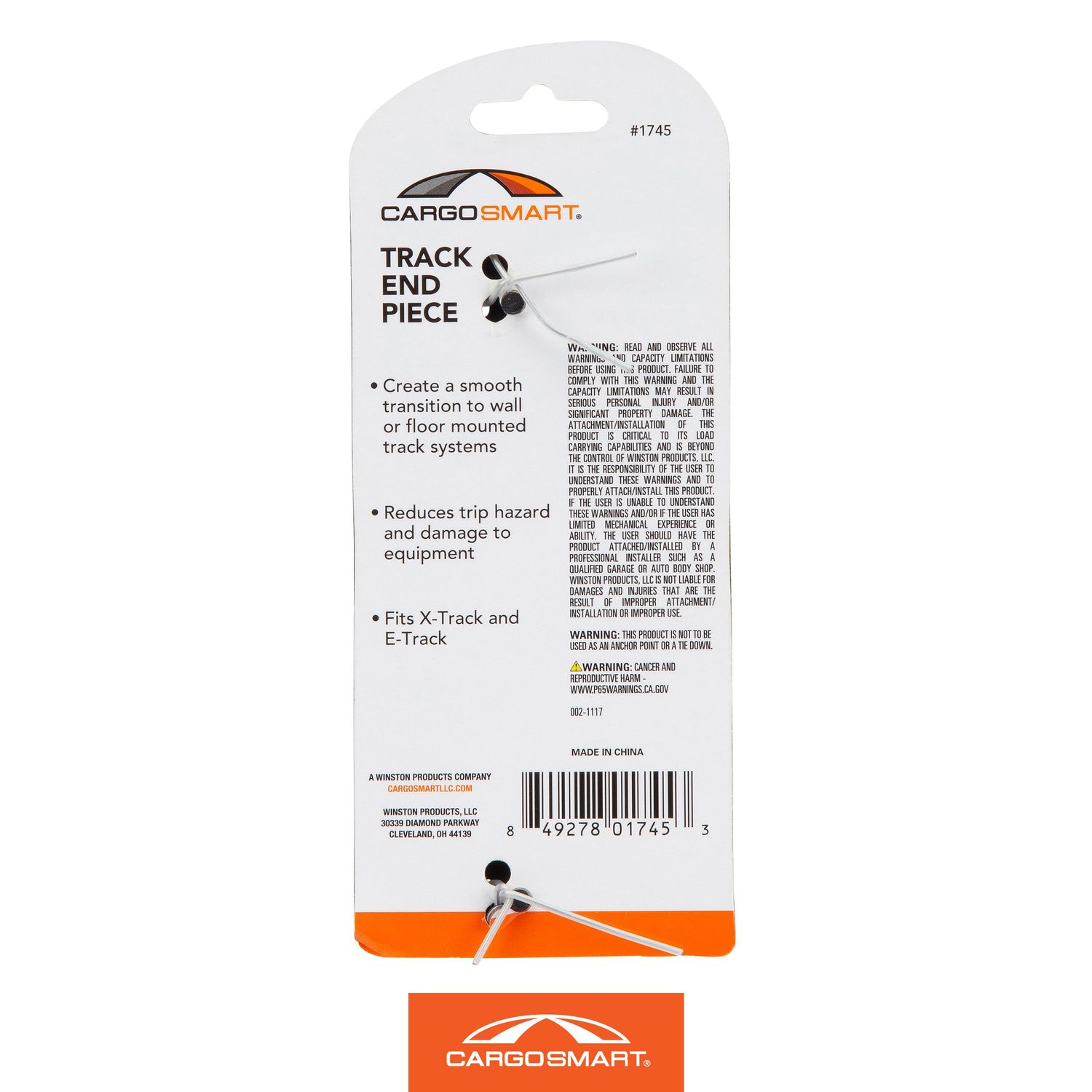 CargoSmart Wall Organizer Track 1745