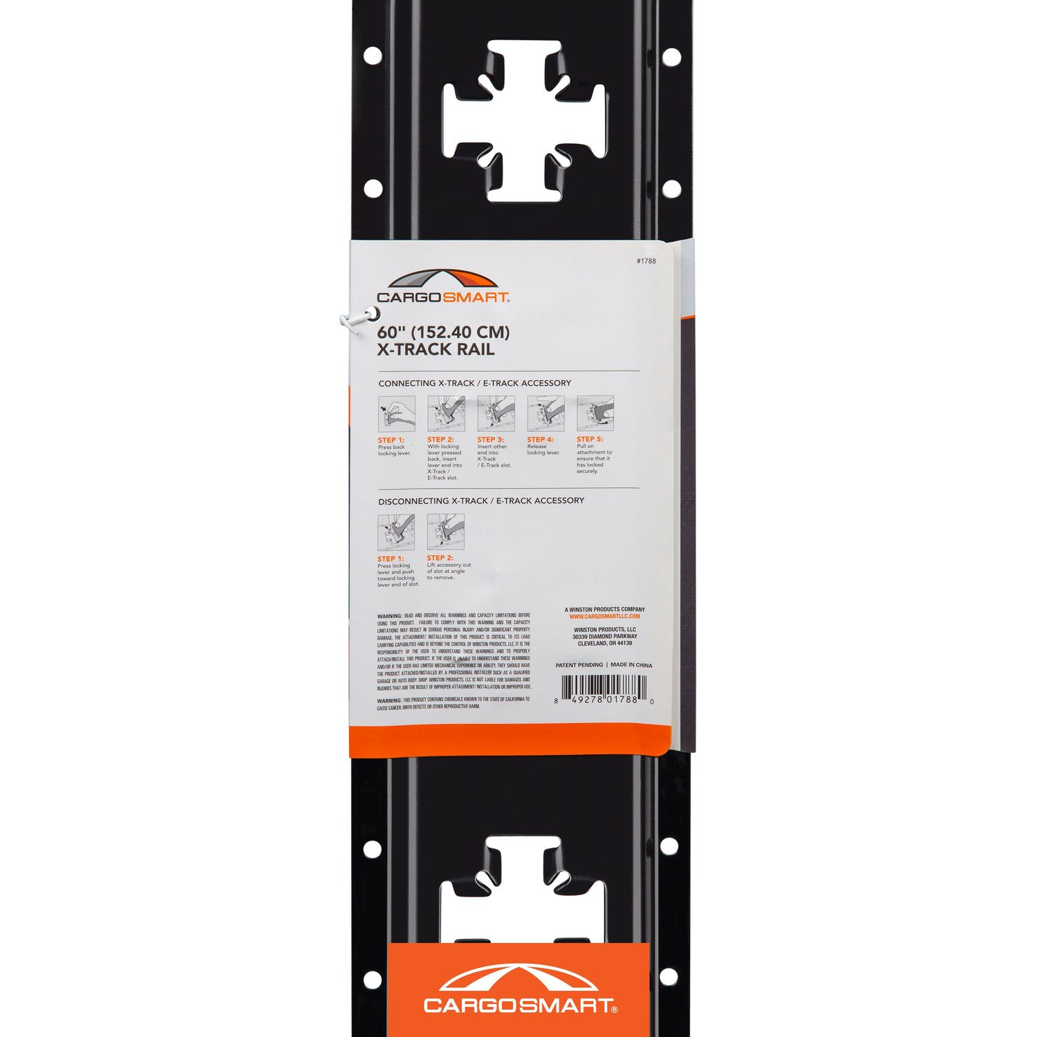 CargoSmart 60in Black X Trail Rail