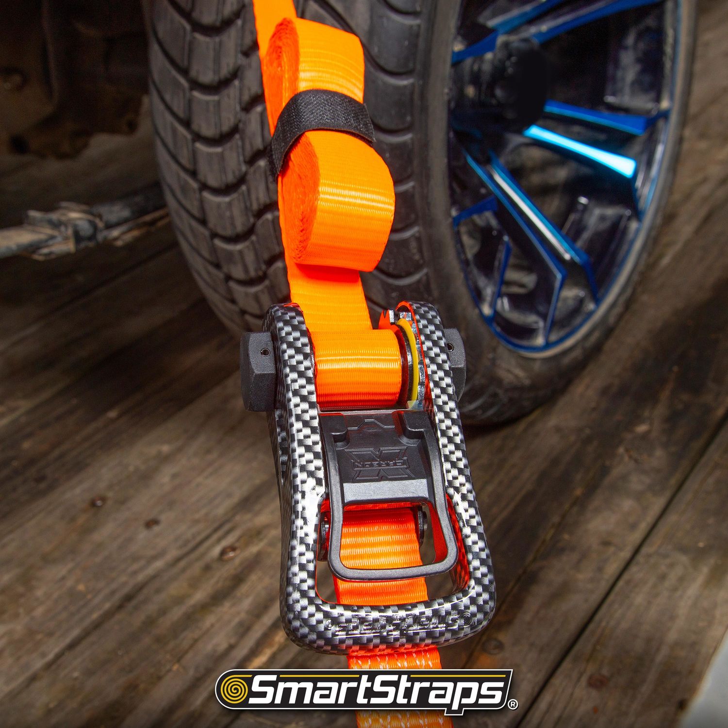 SmartStraps 14ft 3,000 CarbonX Ratchet with Tie Down Strap