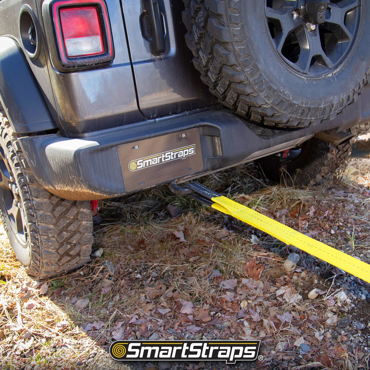 Smart Straps 322824 Heavy Duty Recovery Tow Strap with Loop Ends 30 ft. x 3 in. 7500 lbs Working Load 22 500 lbs Breaking Strength Yellow