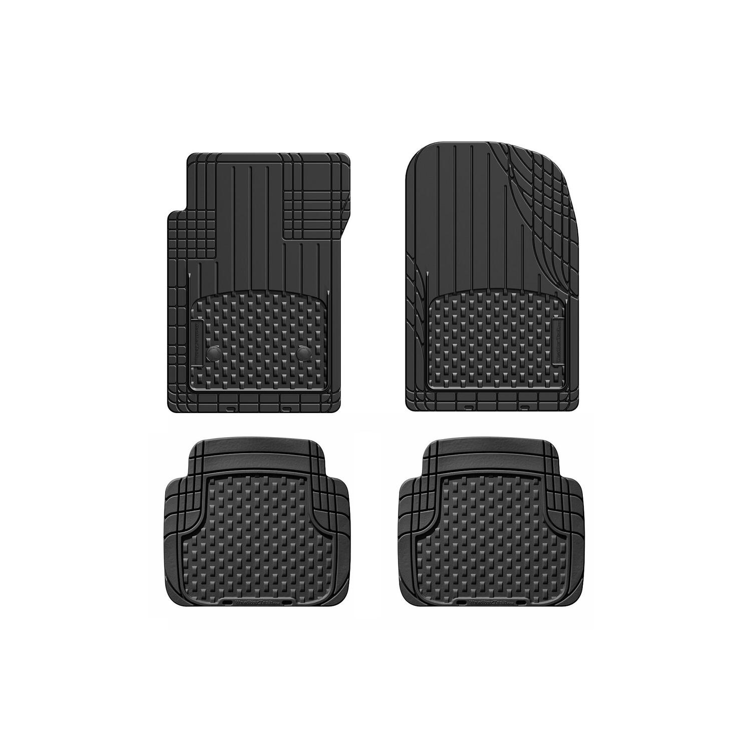 Zone Tech Heavy Duty Rubber Floor Mats - Universal Fit, Trimmable, Black, Rear Runner Style