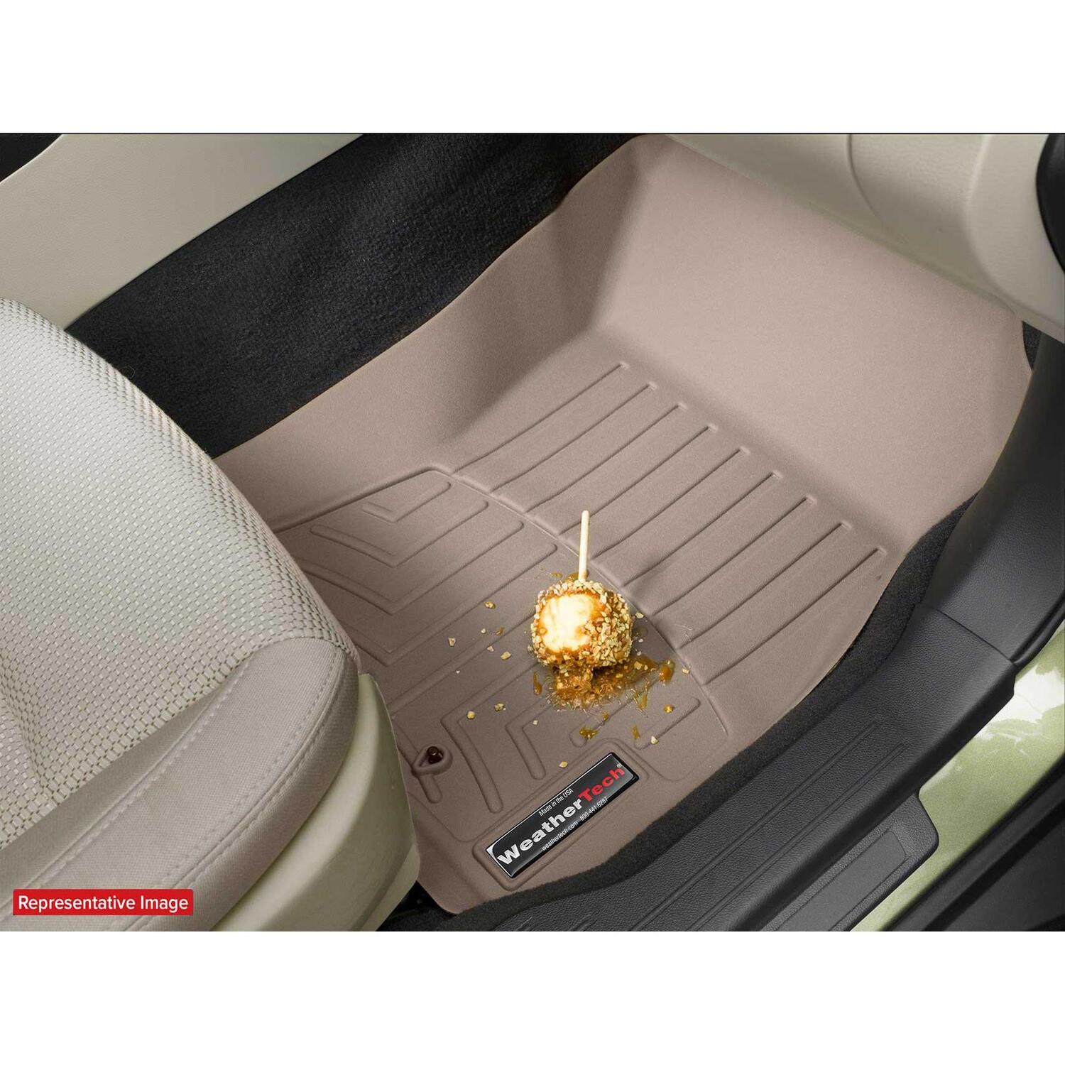 WeatherTech FloorLiner Floor Mats For Honda Odyssey – Full Set, Front & Rear, TPE, Vehicle Specific