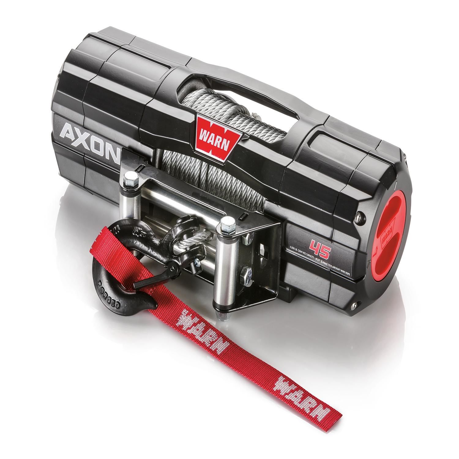 Warn 4,500lbs 50ft x 1/4ft Steel Rope 12 Volt Vehicle Mount Line Large ...