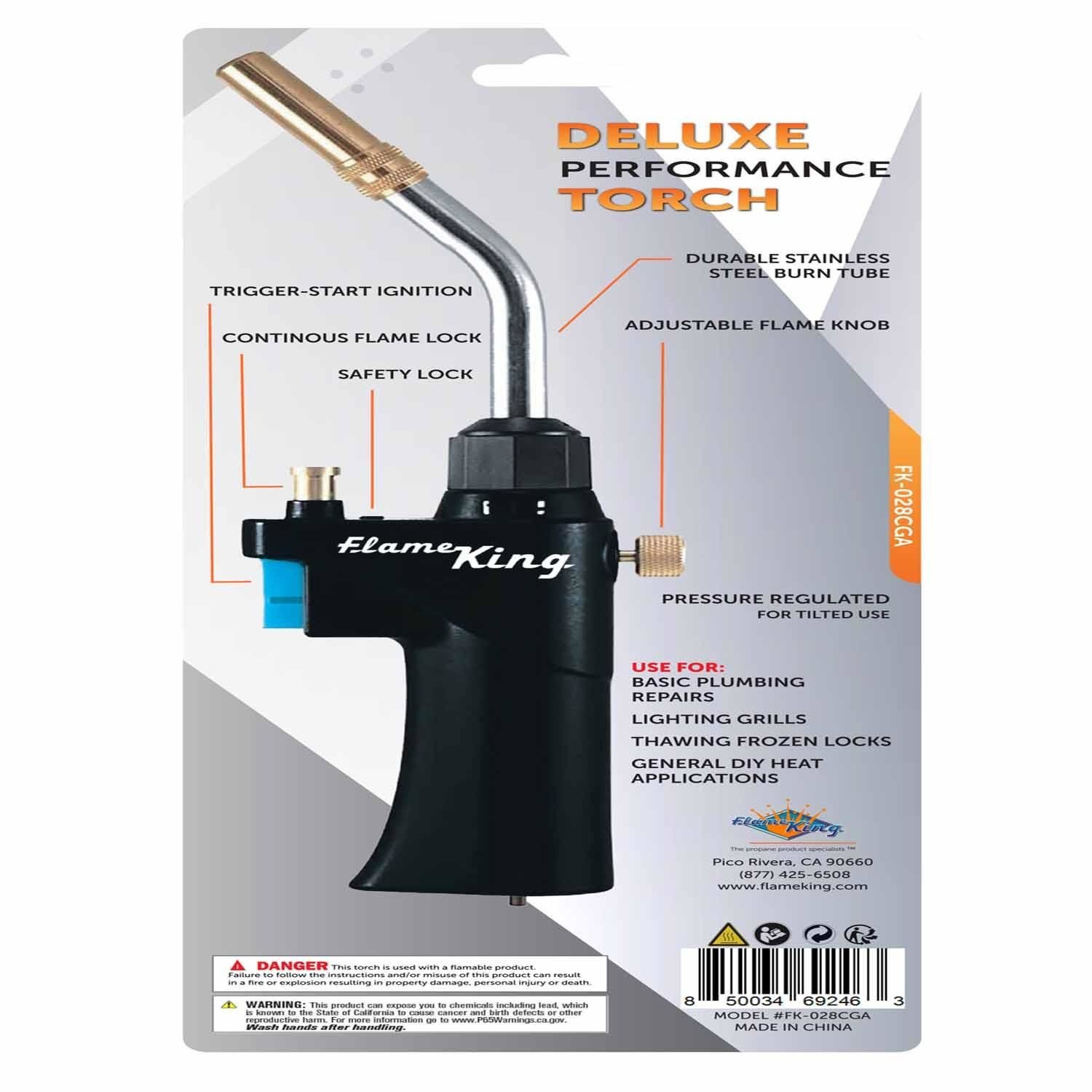 FLAME KING Propane Blow Torch for Webbed Flame Soldering