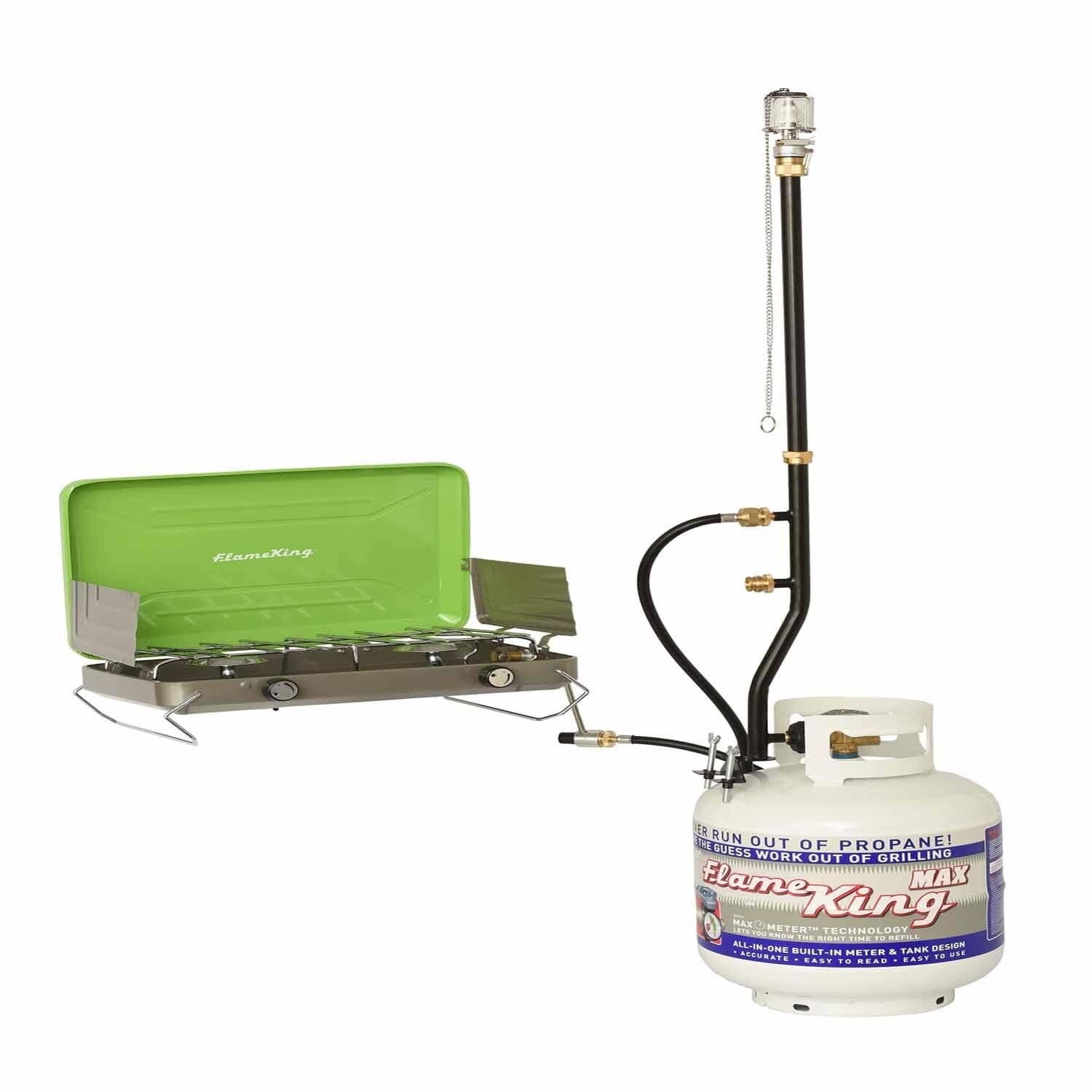 FLAME KING 3 Outlet Adapter Propane Tank Distribution Post Pole Tree ...